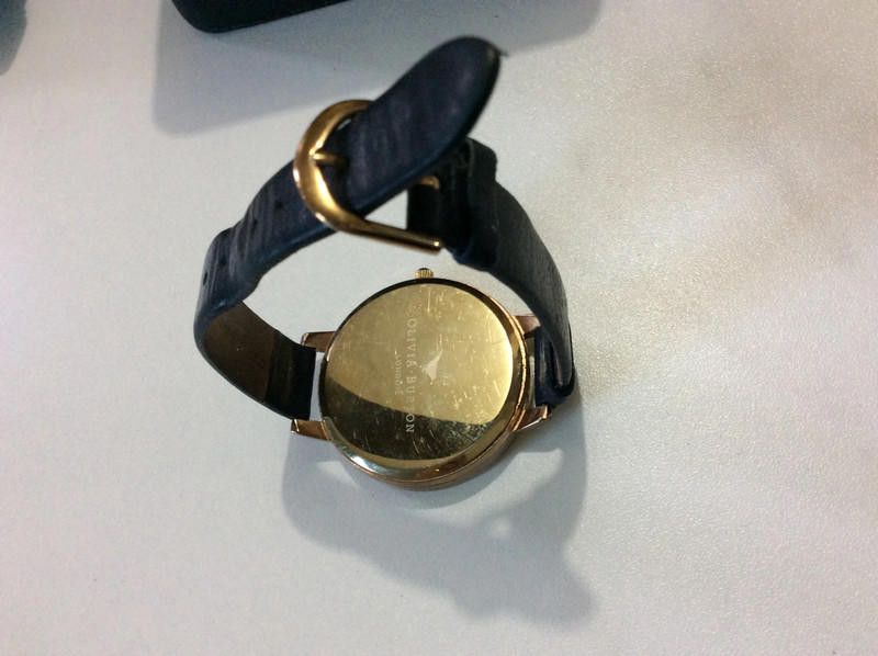 Designer olivia gold dial black leather strap Size ONE SIZE - 3 Thumbnail