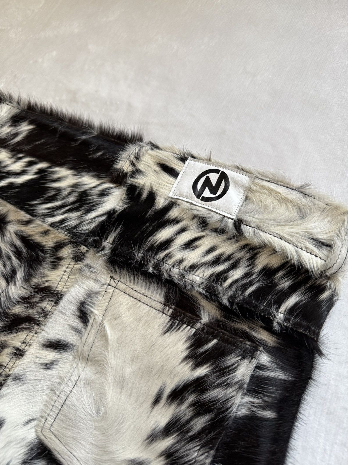NYRVA Nyrva Black Cowhide Flared Leather Pants (34) Size US 34 / EU 50 - 5 Thumbnail