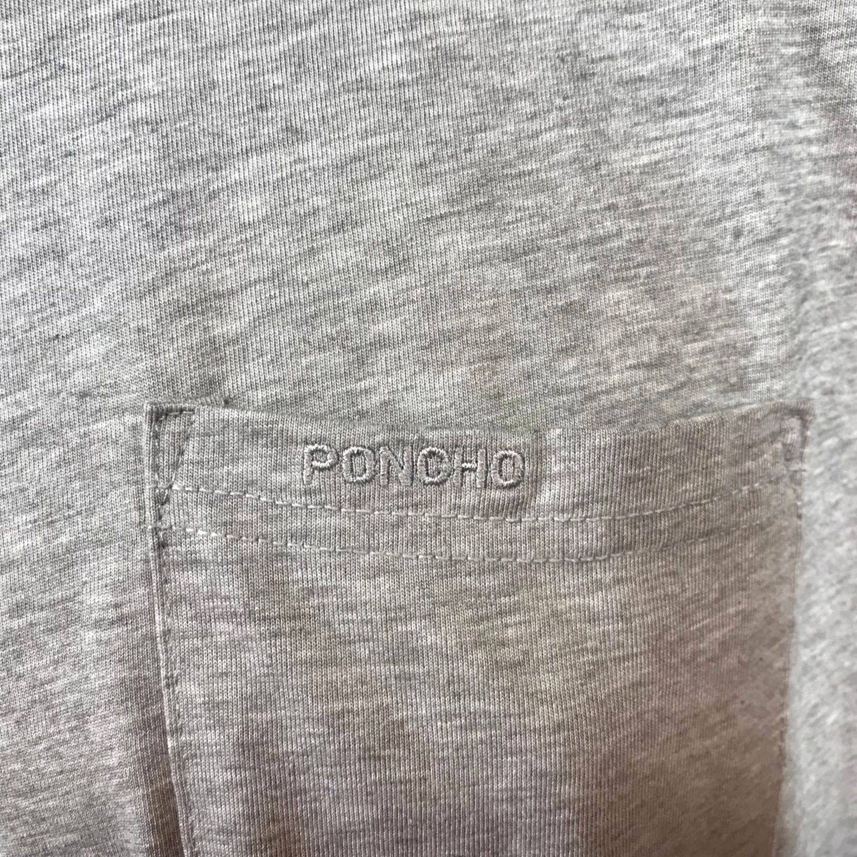 Vintage Poncho Mens XL Long Sleeve Pocket T-Shirt Heather Grey Performance Tee Size US XL / EU 56 / 4 - 4 Thumbnail