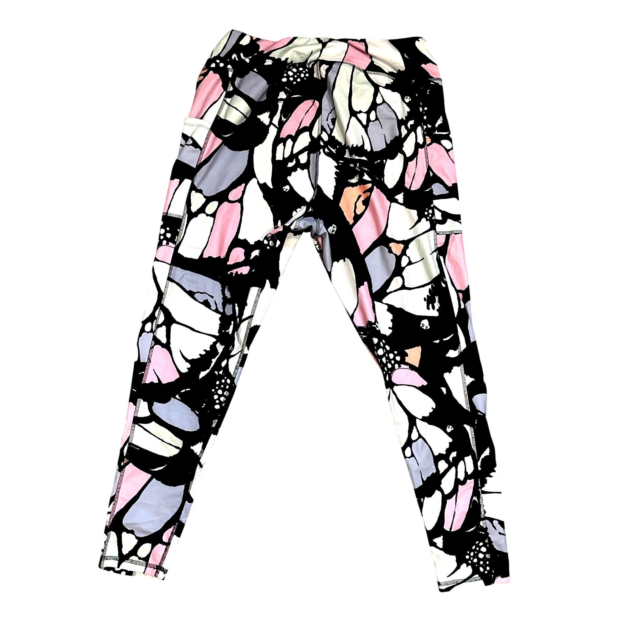 Other CCC Active Athletic Leggings Black Multi Color Abstract Prin Size 34" / US 12 / IT 48 - 3 Thumbnail