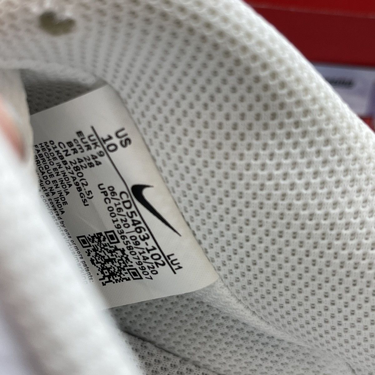 Nike Court vision low white university red Size US 10 / EU 43 - 8 Thumbnail