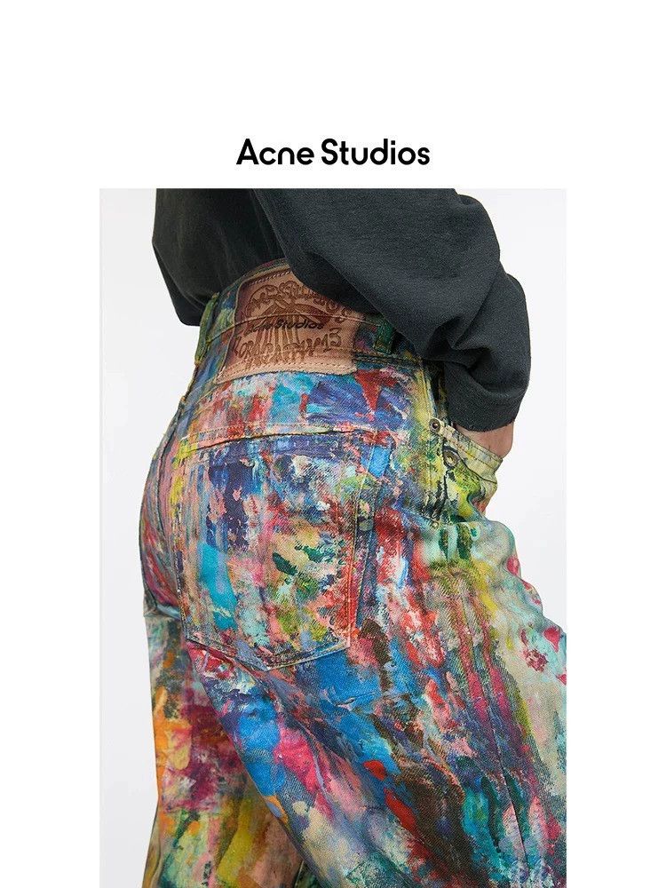 Acne Studios acne studios size：32Colored oil painting jeans 2506-Nextarr Size 22" - 3 Thumbnail