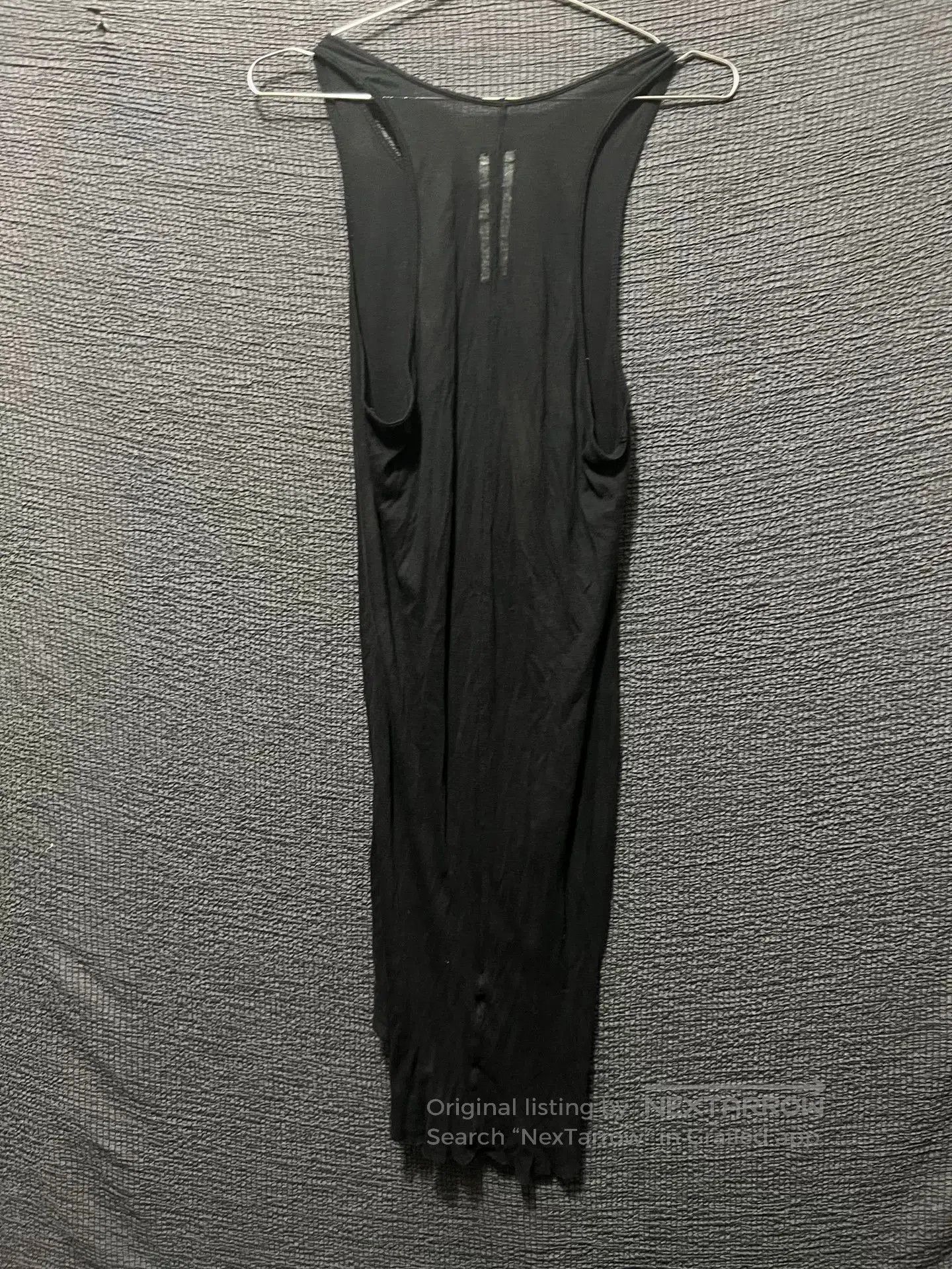Rick Owens Rick Owens Black Tank Top with Curved Hem. Size US L / EU 52-54 / 3 - 2 Thumbnail