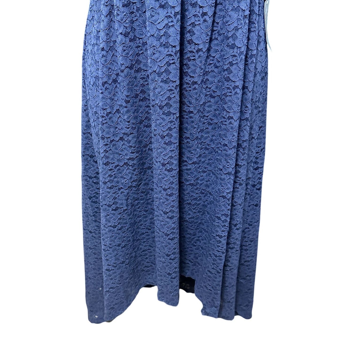 Other NSR Soft Lace Dress Hi-Low Hemline Puff Sleeves Blue M NWT Size M / US 6-8 / IT 42-44 - 3 Thumbnail