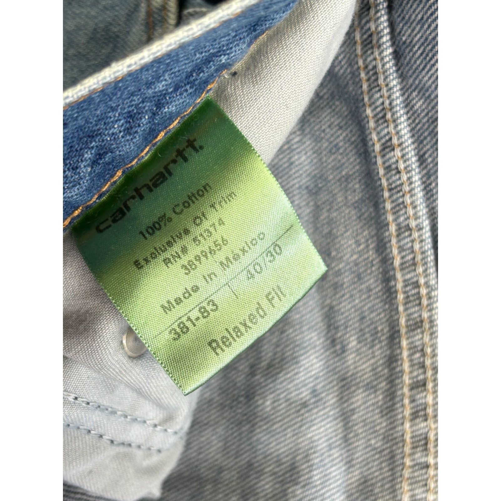 Carhartt VINTAGE Carhartt Jeans Relaxed Fit Baggy 40 x 30 Work Distressed 90s y2k Mens Jeans Blue Carhartt Size US 40 / EU 56 - 4 Thumbnail