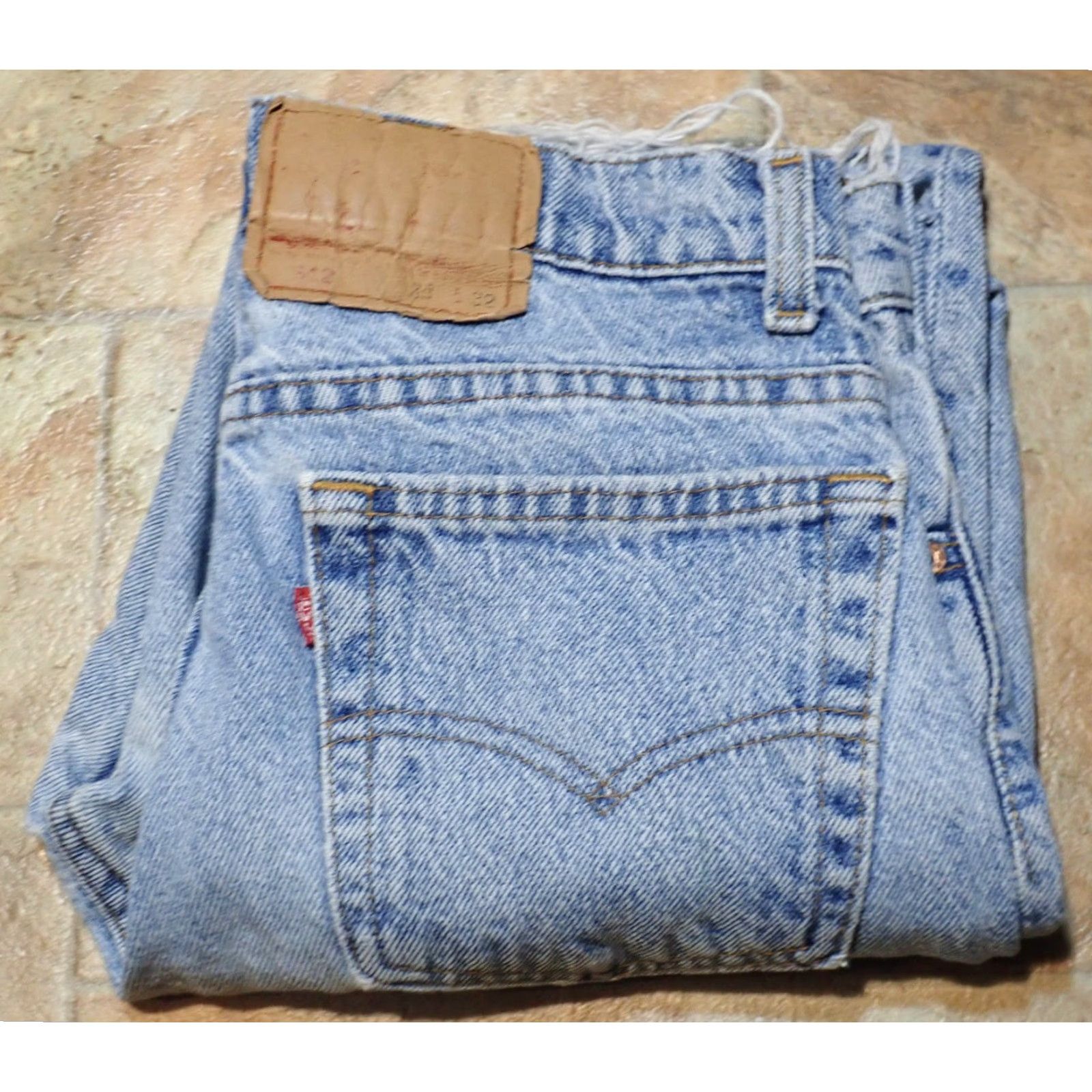 Levi's VINTAGE Levi's 512 Jeans Mens 29x27 Faded Wash Light Stonewash Denim Slim Tapered 5-Pocket USA 512-4891 Size US 29 - 3 Thumbnail