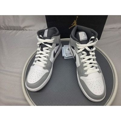 Jordan Brand Nike Air Jordan 1 Mid Smoke Grey 554724-078 Mens Size 12 Lig Size US 12 / EU 45 - 9 Thumbnail