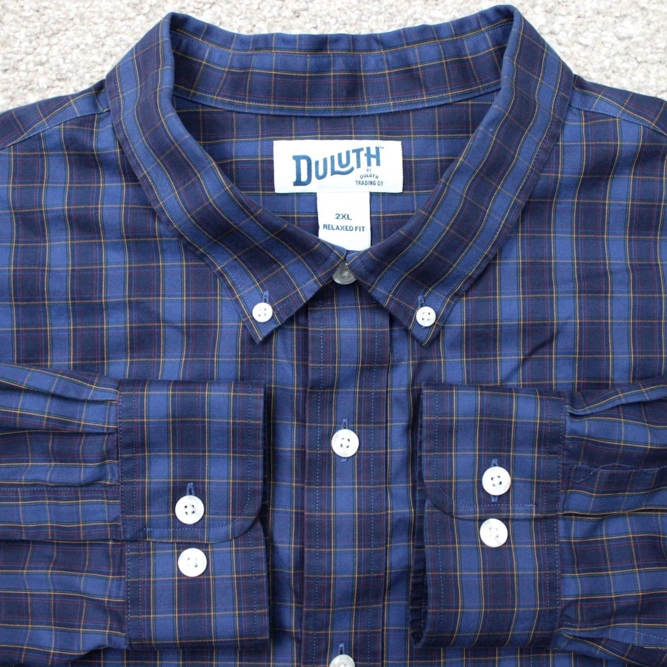 Vintage Duluth Shirt Mens 2XL Blue Plaid Relaxed Fit Long Sleeve Button-Up Casual Workwear Shirt Size US XXL / EU 58 / 5 - 2 Thumbnail