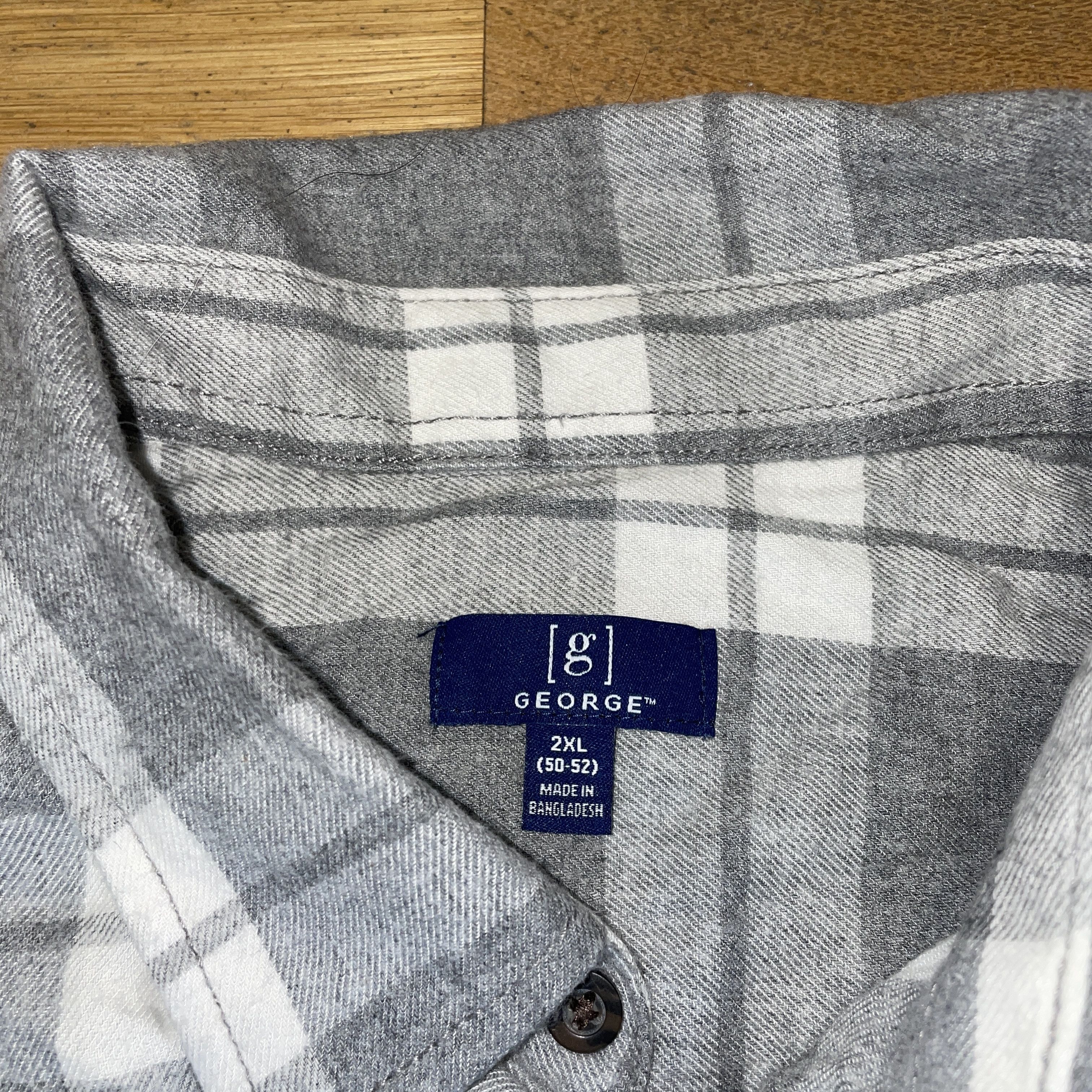 Designer × George George Men's Fashionable Flannel Shirt Size 2 Xl - New Size US XXL / EU 58 / 5 - 2 Thumbnail