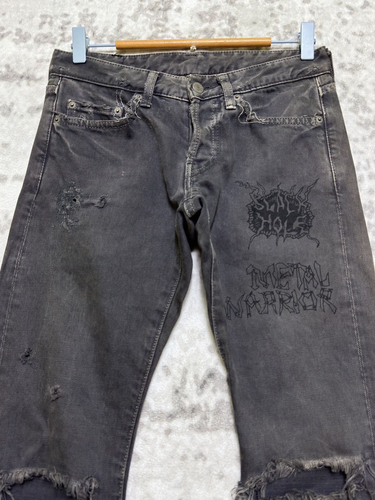 Hysteric Glamour Hysteric Glamour Metal Warrior Printed Distressed Ripped Size US 28 / EU 44 - 3 Thumbnail