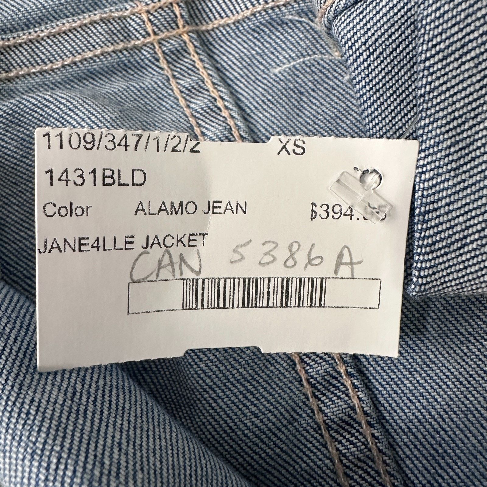 L'AGENCE L'Agence Janelle Denim Jacket Women XS Alamo Blue Raw New Size XS / US 0-2 / IT 36-38 - 6 Thumbnail