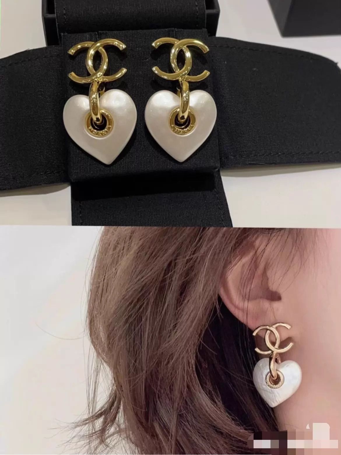 Chanel Chanel 24P Heart CC Stud Earrings 98 New Authentic Size ONE SIZE - 6 Thumbnail