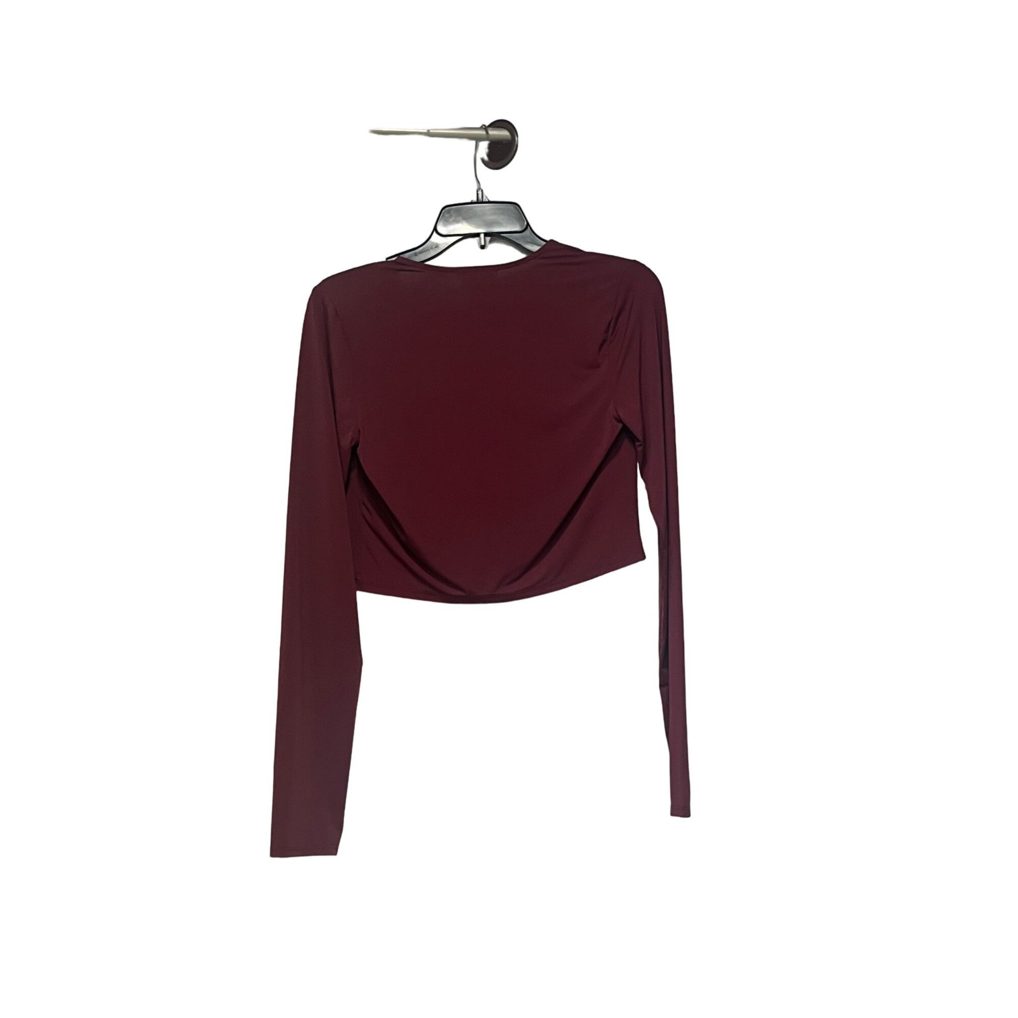 Other Open Edit Cowl Neck Long Sleeve Crop Top, Burgundy London, S Size S / US 4 / IT 40 - 9 Thumbnail