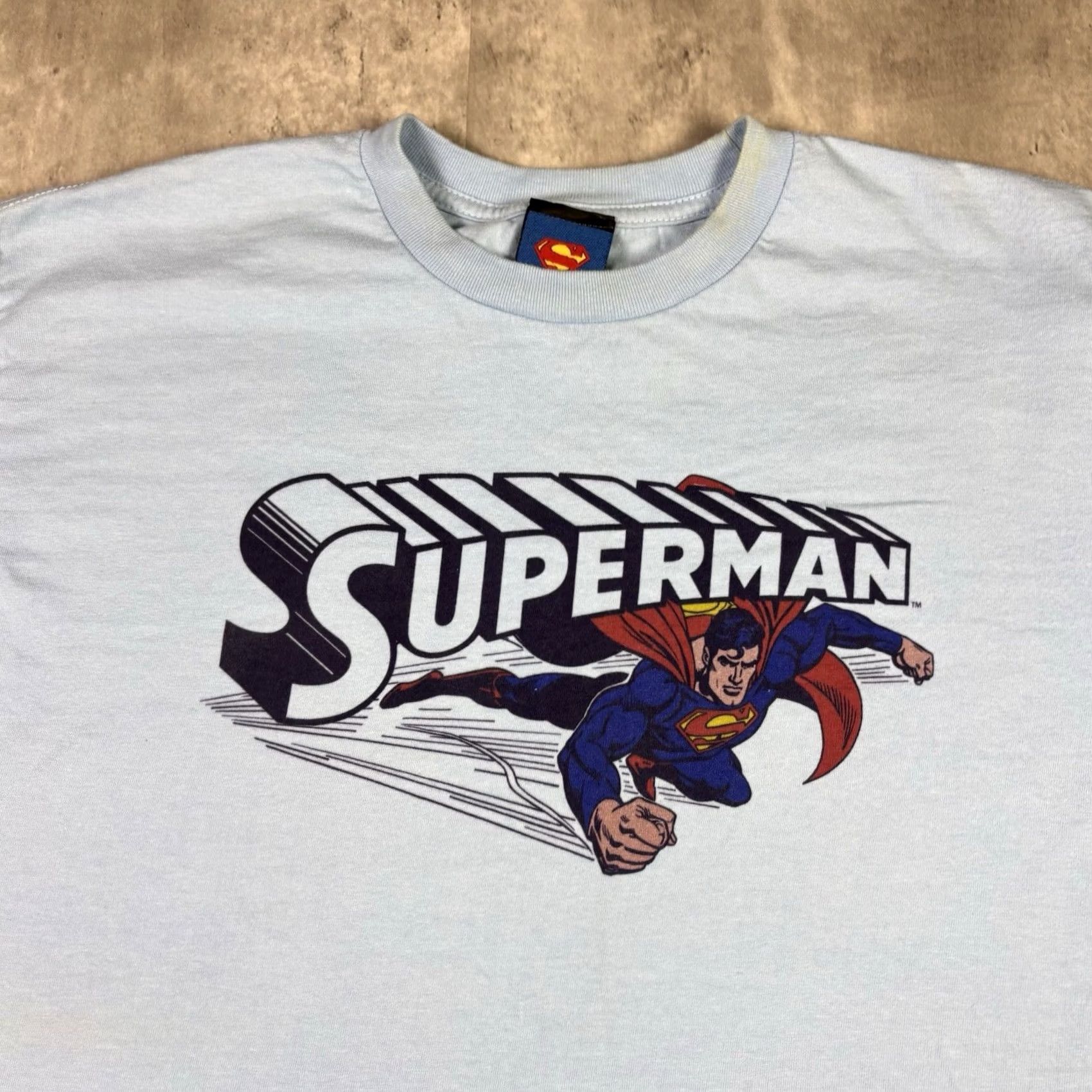 Vintage VINTAGE Superman T Shirt Blue DC Comics Superhero Art Adult Large 2000s Size US L / EU 52-54 / 3 - 6 Thumbnail