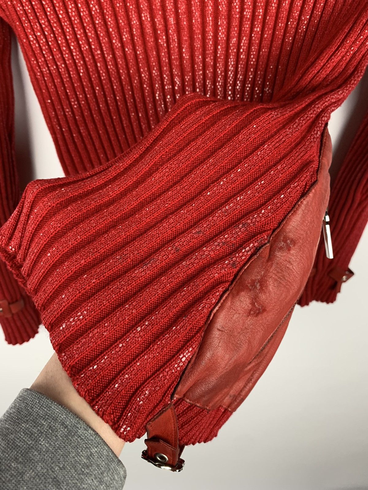 Christian Dior Monsieur Vintage Christian Dior Boutique Paris Knit Zip Cardigan Red Size M / US 6-8 / IT 42-44 - 15 Thumbnail