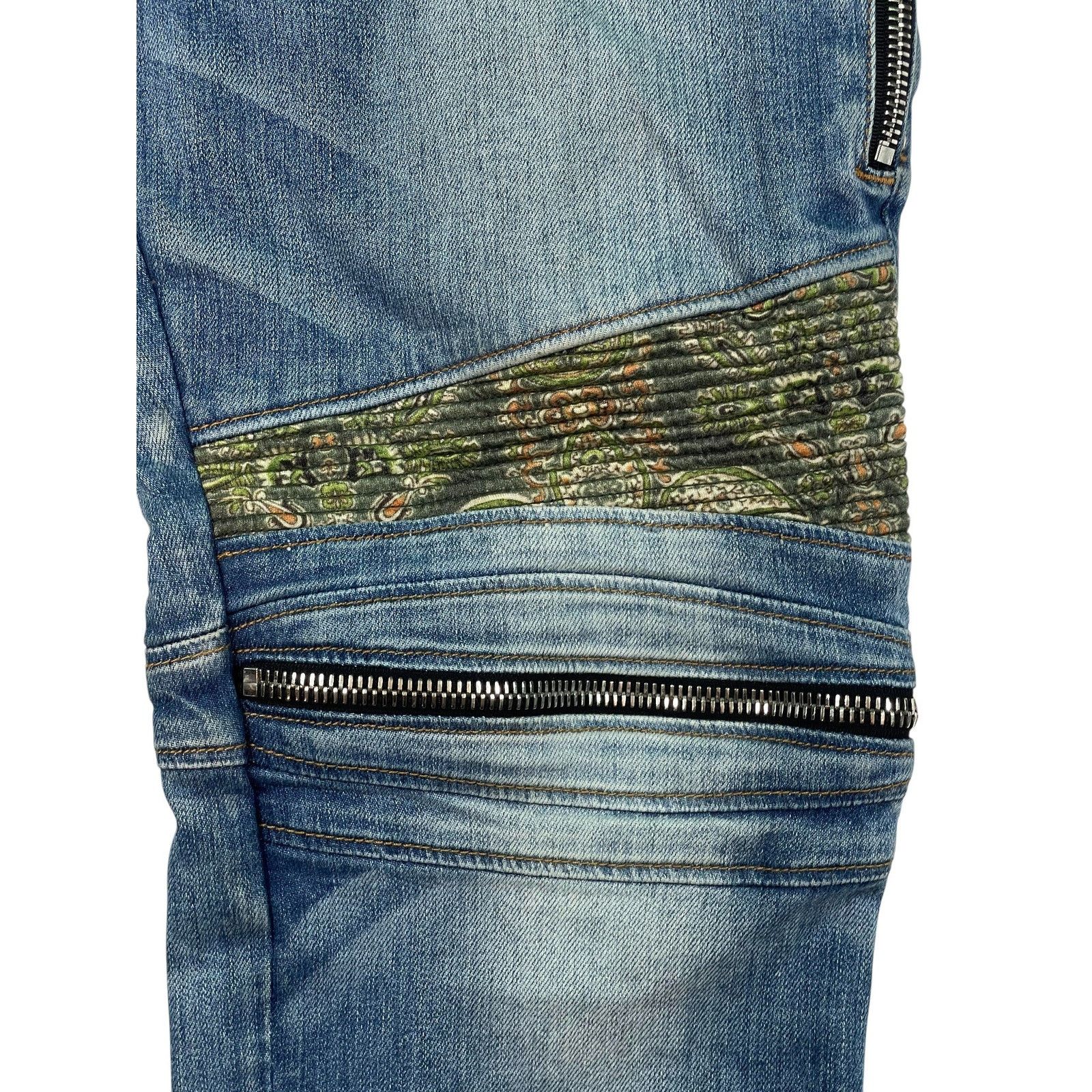 Amiri Amiri MX2 Light Wash Green Plaid Jeans Size US 38 / EU 54 - 7 Thumbnail