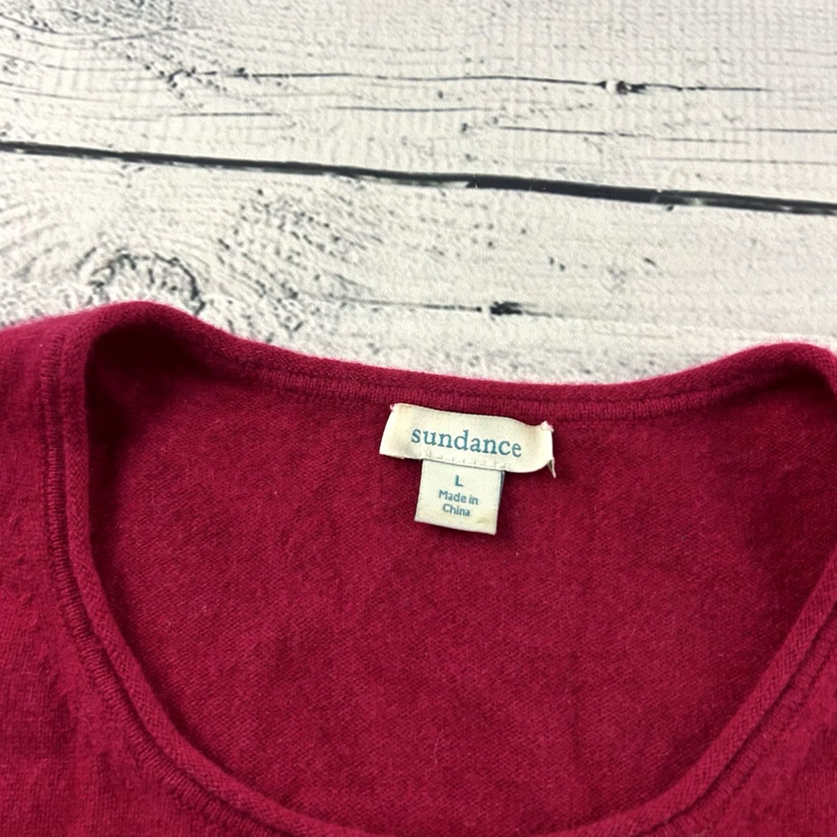 Vintage Sundance Pullover 100% Cashmere Sweater Women's Large Pink Knit Sleeve Ladies L Pink Sweater Womens Size L / US 10 / IT 46 - 2 Thumbnail