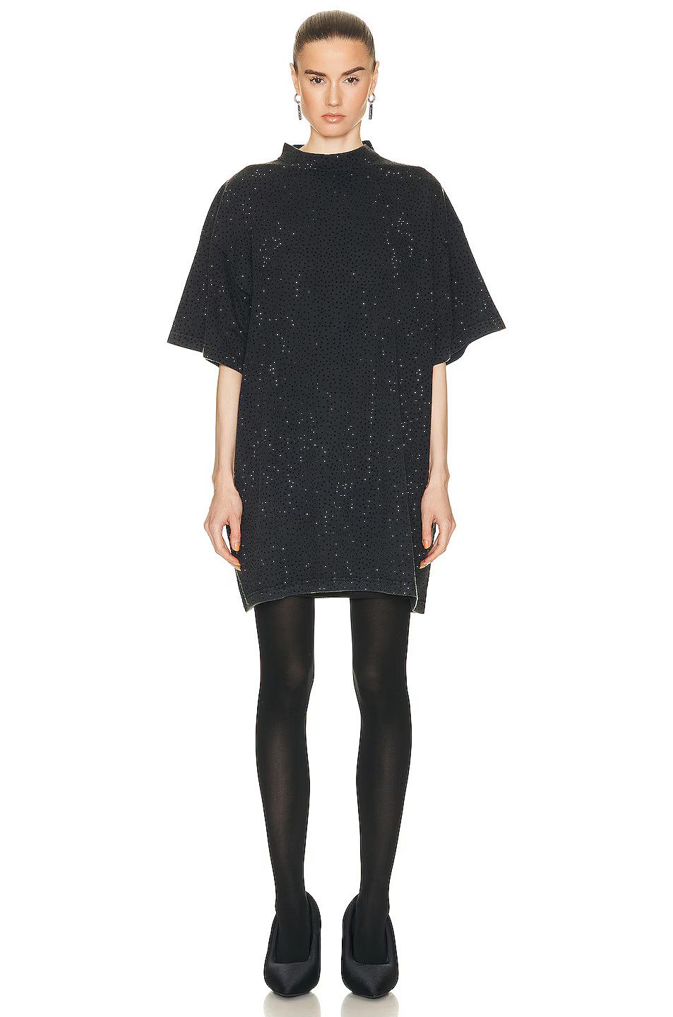 Balenciaga o1la1rc1a0226 T-Shirt Oversized In Black Size XS / US 0-2 / IT 36-38 - 4 Thumbnail