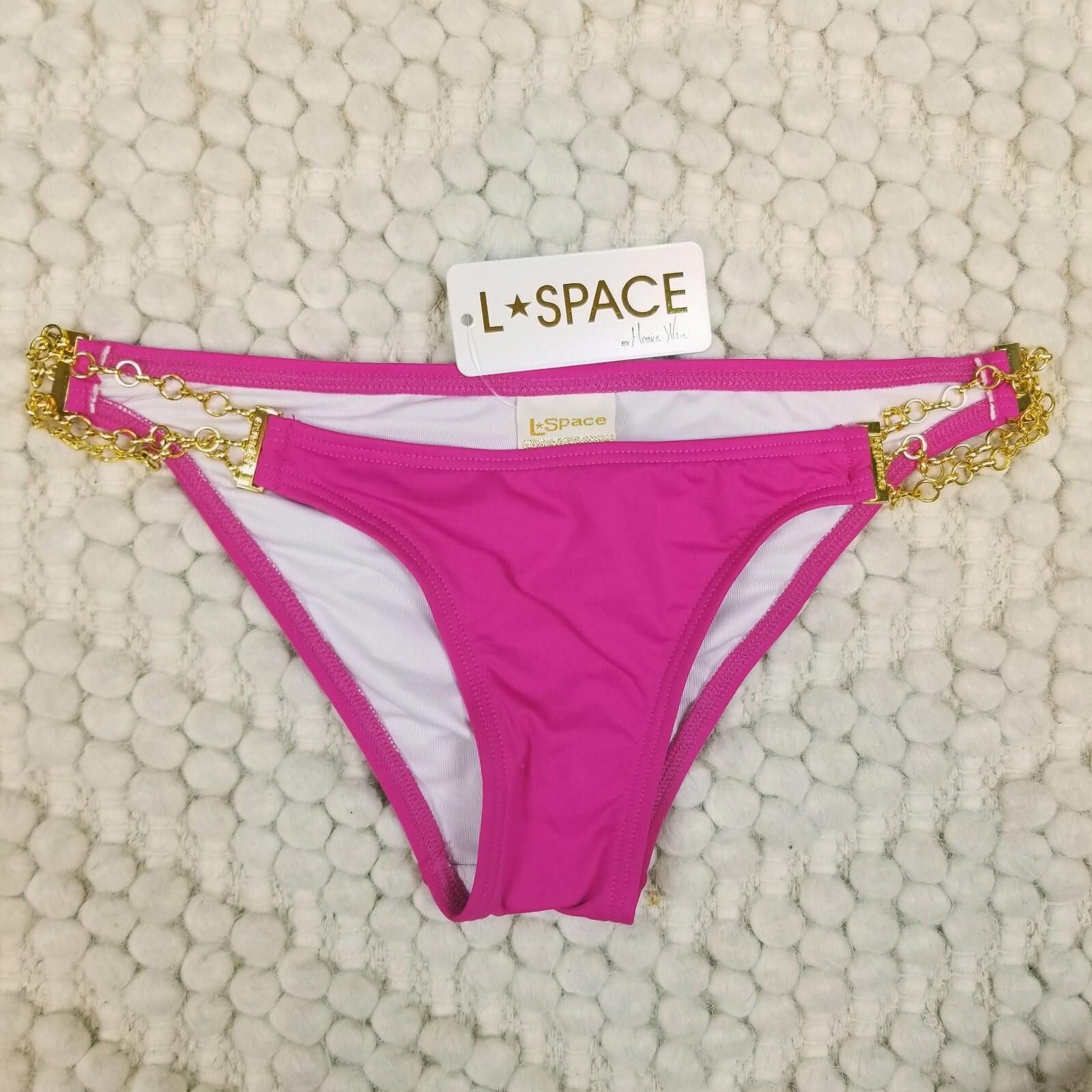 Other NWT L*Space Fuchsia Pink Bikini Gold Chain Size ONE SIZE - 9 Thumbnail