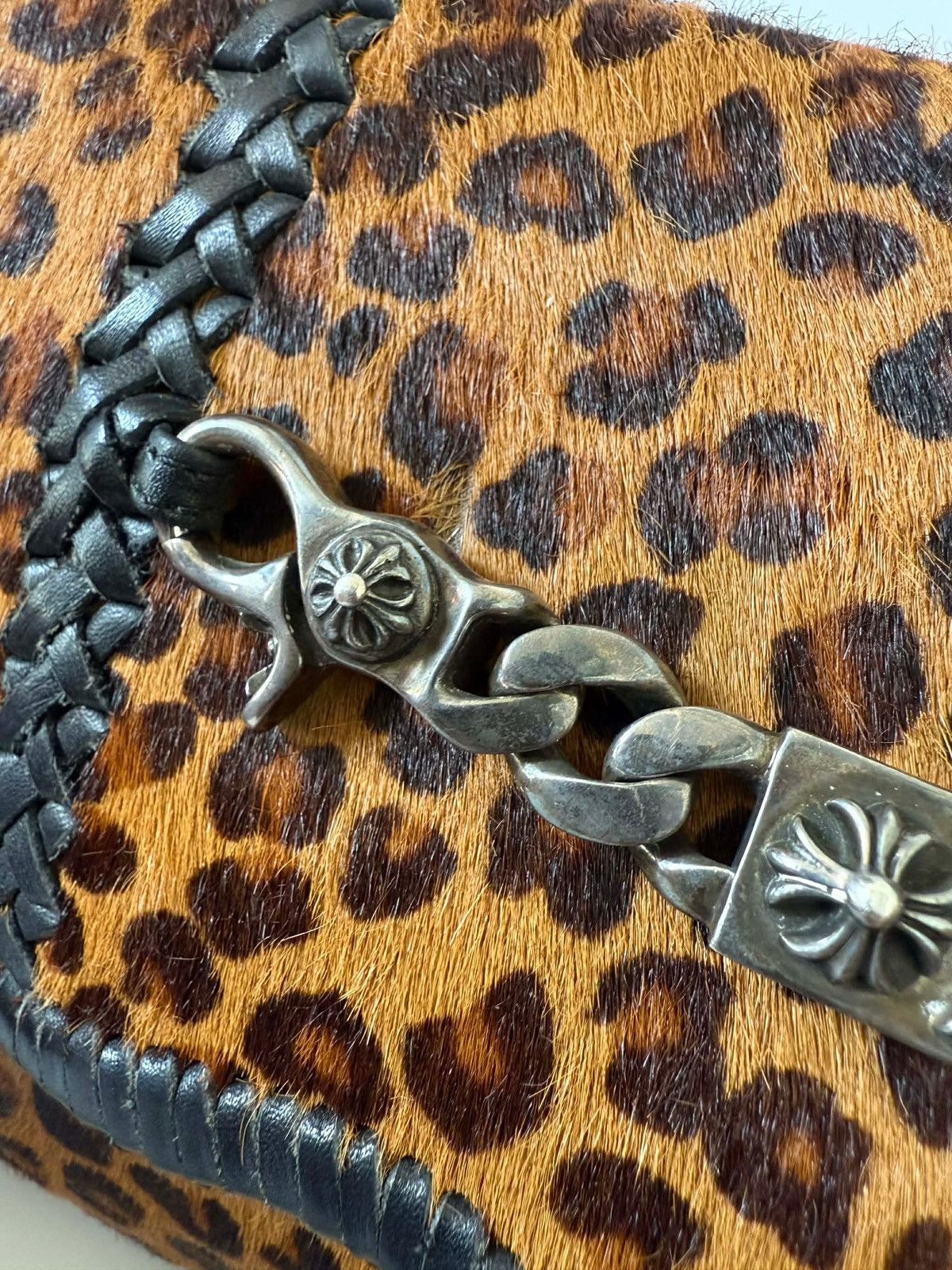 Chrome Hearts Chrome Hearts Leopard Pony Hair “Fuck you” Clutch Bag Size ONE SIZE - 12 Thumbnail
