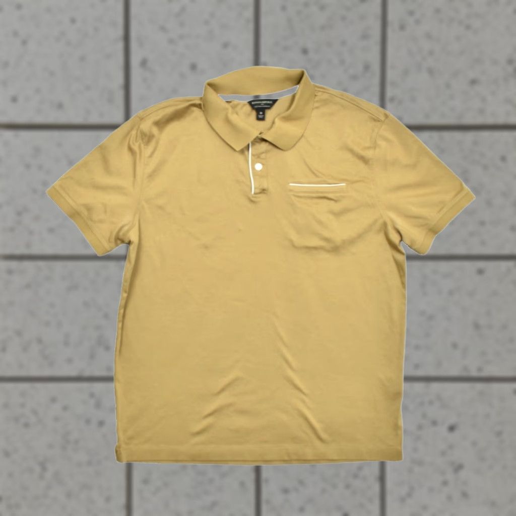 Banana Republic Banana Republic Luxe Touch Performance Polo Shirt Men's M Gold Tan Beige Short Sleeve Collared Button Polo Shirt Golf Casual Regular Mens Size US M / EU 48-50 / 2 - 1 Thumbnail