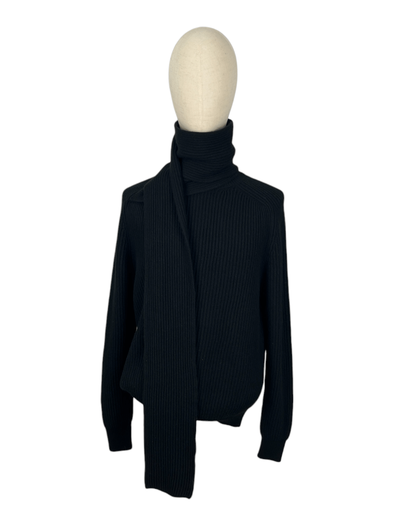 Dior Dior Black Cashmere Pullover With Neck Scarf Size XL / US 12-14 / IT 48-50 - 1 Thumbnail