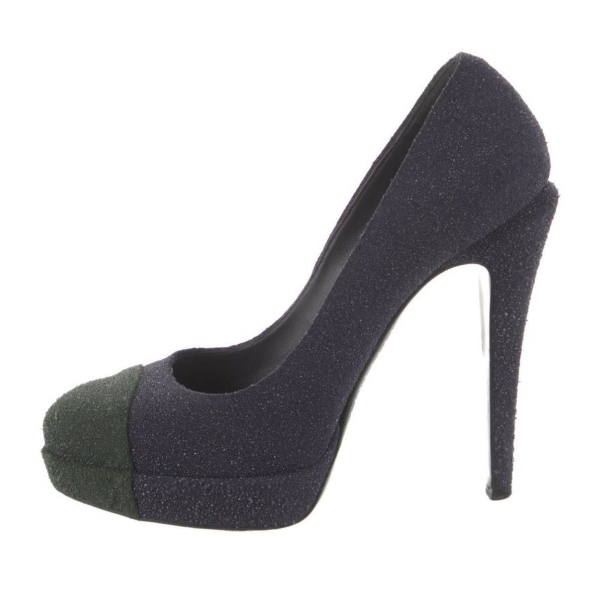 Chanel Chanel Interlocking CC Logo Glitter Suede Pumps Size US 6.5 / IT 36.5 - 1 Thumbnail