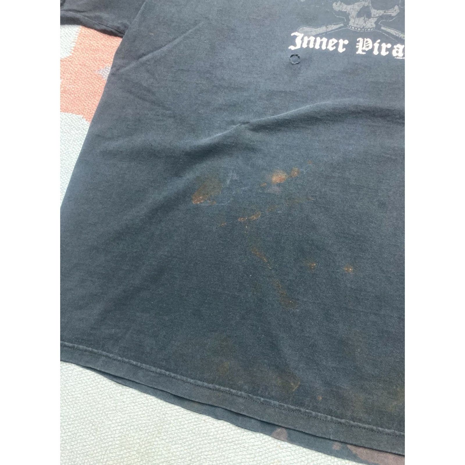 Vintage VINTAGE Fashion Victim T-Shirt Grunge Pirate Skull XL Black Mens Size US XL / EU 56 / 4 - 2 Thumbnail