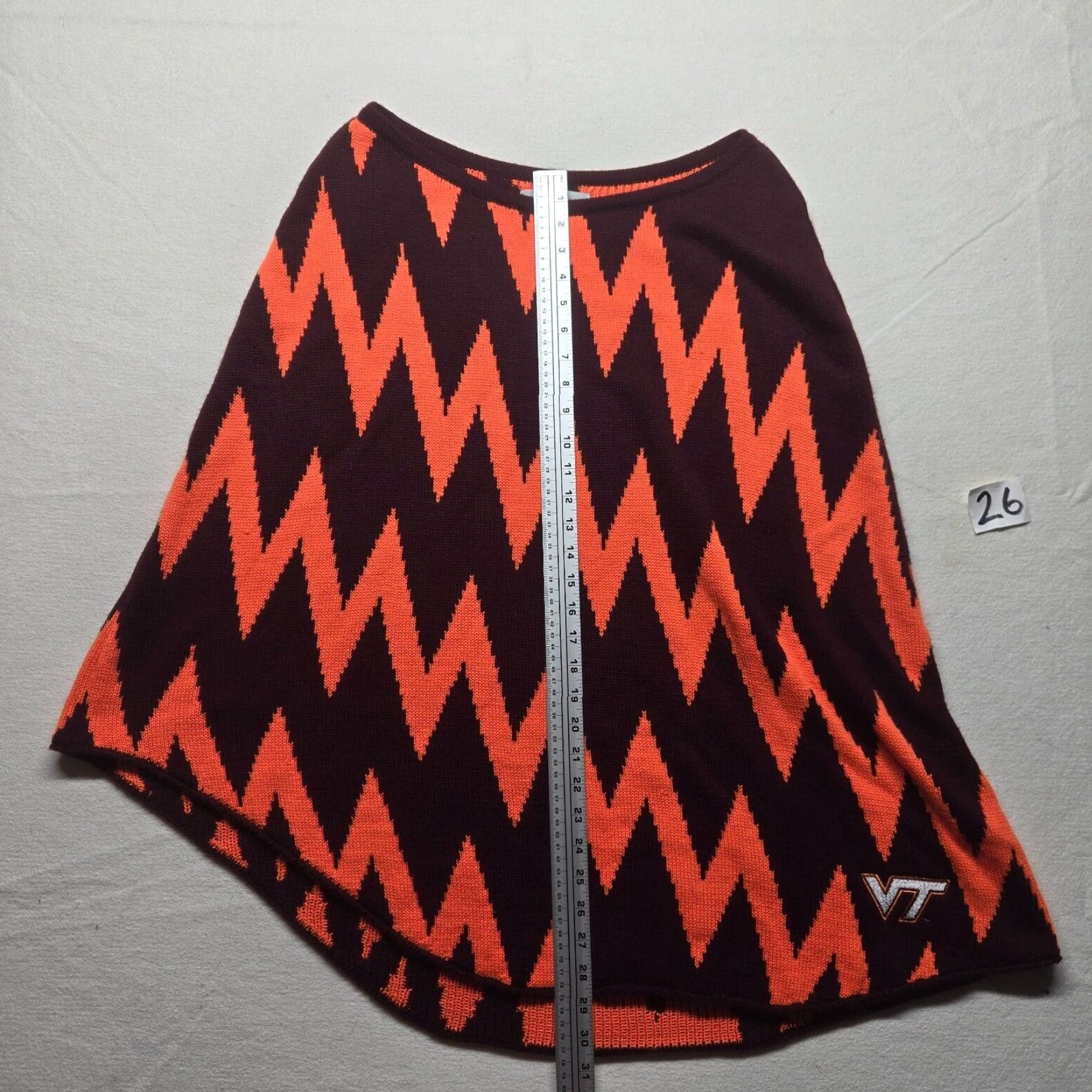 Vintage Virginia Tech VT Hokies Skirt Red Adult WOMENS XL Size 40" / US 18 - 5 Thumbnail