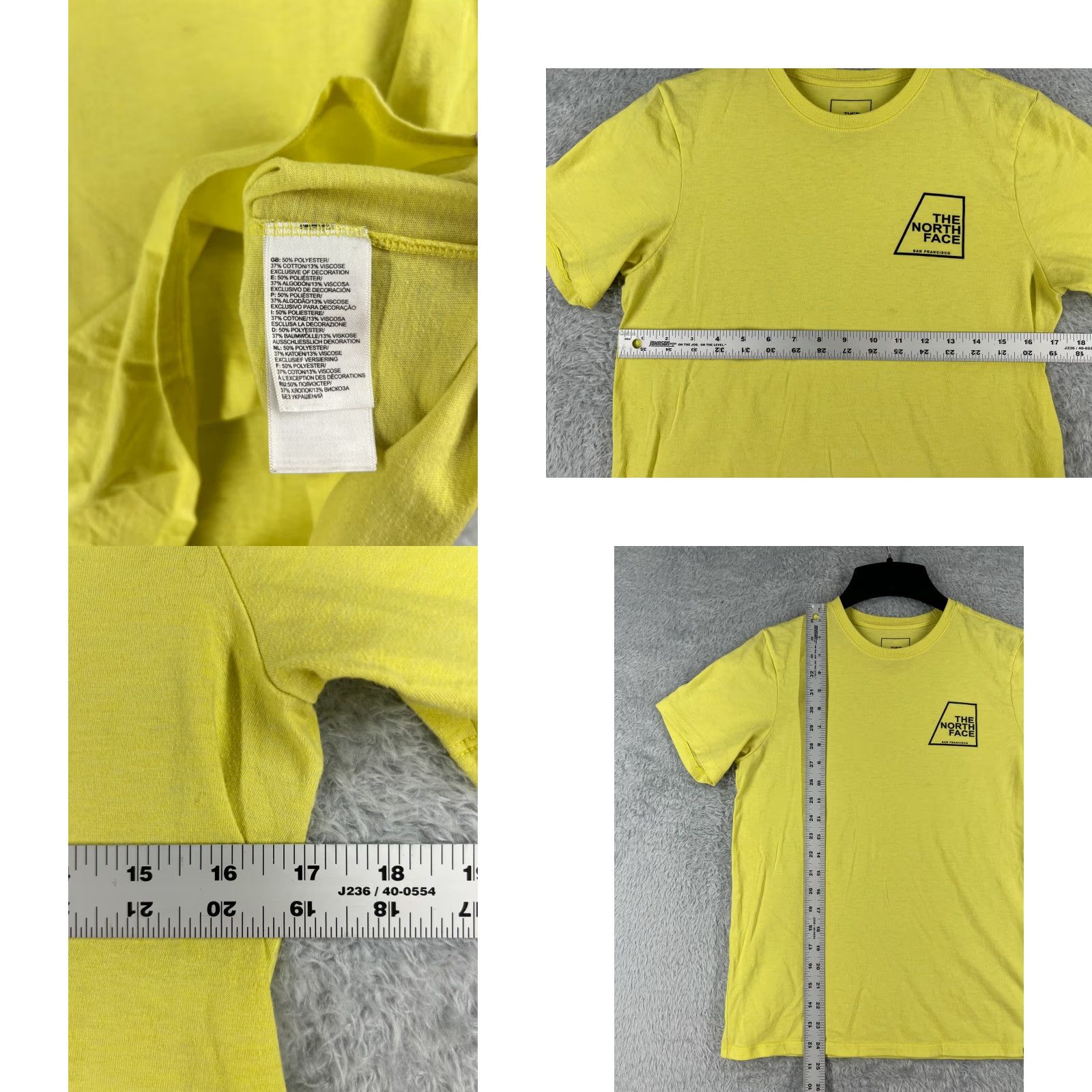 The North Face The North Face Shirt Women Small Yellow Short Sleeve Crew San Francisco Poly Tri Size S / US 4 / IT 40 - 8 Thumbnail