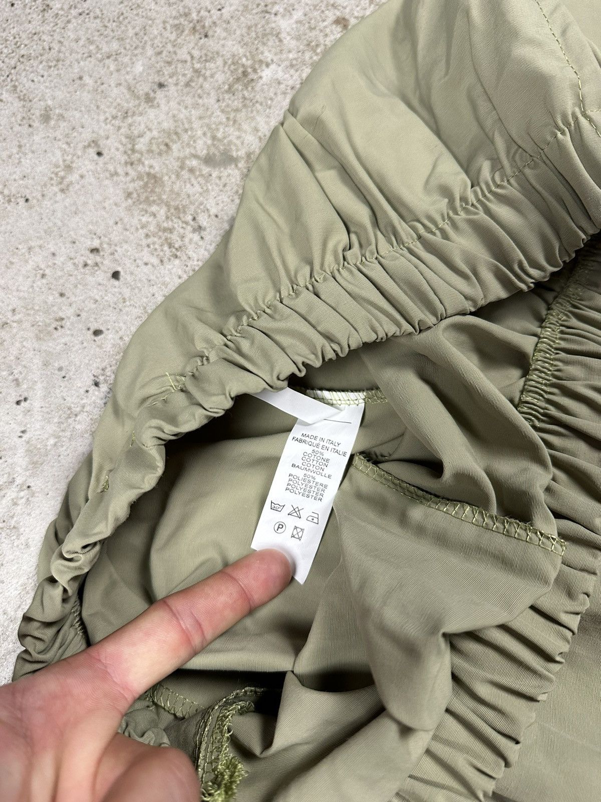Japanese Brand × Vintage Vintage Y2K Ultra Baggy Cargo Olive Track Pants Loose Size US 33 - 12 Thumbnail