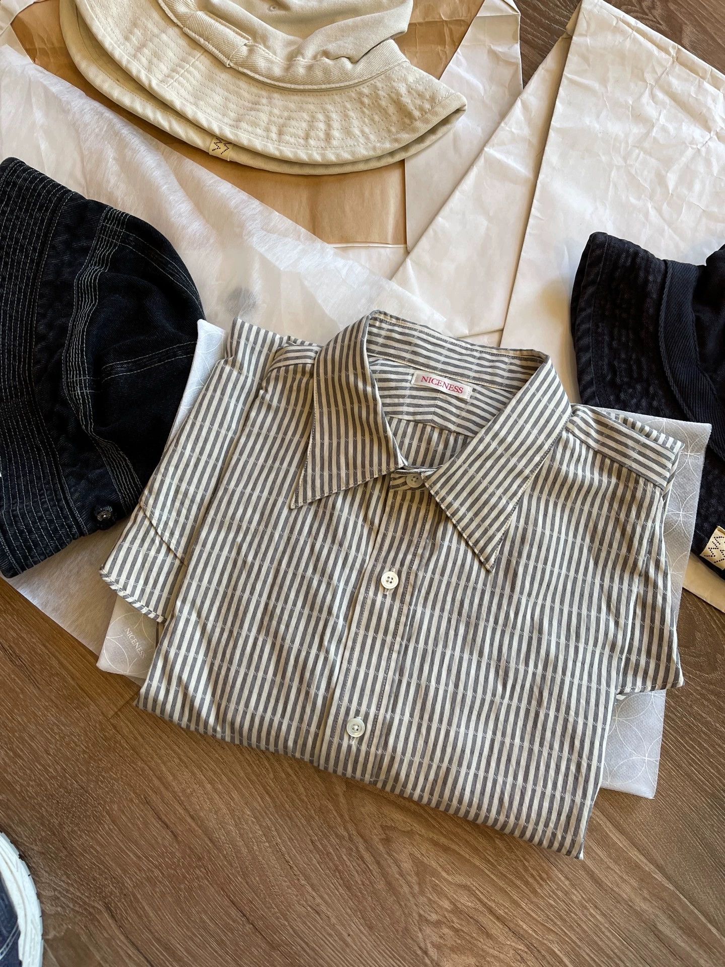 Niceness NICENESS CLEMENT STRIPE N-embroidered Striped LS Shirt M Size US M / EU 48-50 / 2 - 1 Thumbnail