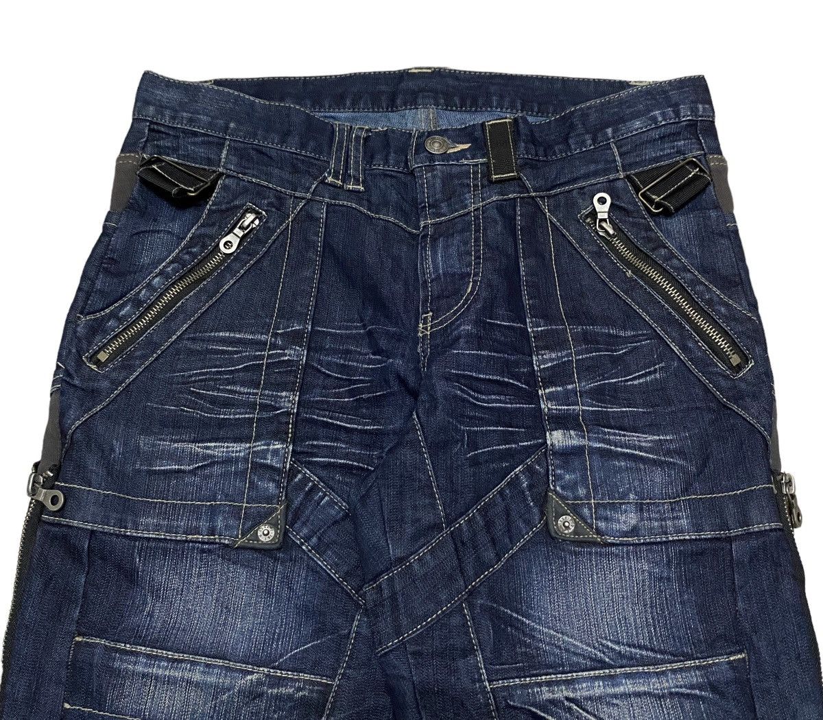 14th Addiction × Le Grande Bleu (L.G.B.) × PPFM Very Rare Vintage Japanese Brand PPFM Tactical Jeans 2000s Size US 32 / EU 48 - 3 Thumbnail