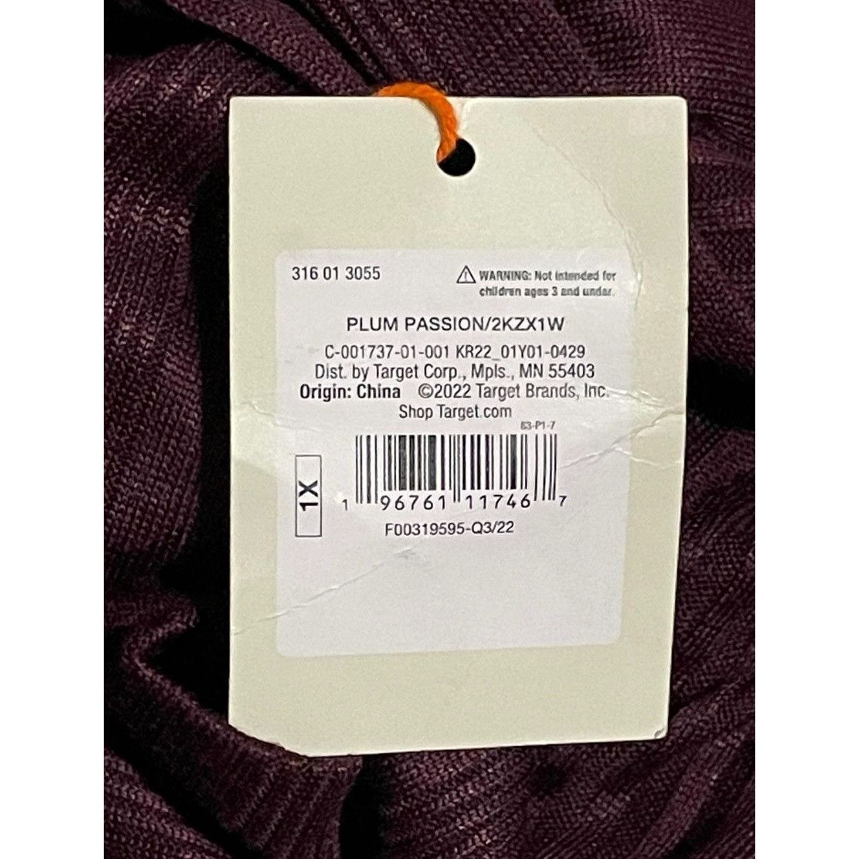Other Knox Rose - Women's Long Sleeve Turtleneck Top - Plum - 1X Size XL / US 12-14 / IT 48-50 - 10 Thumbnail