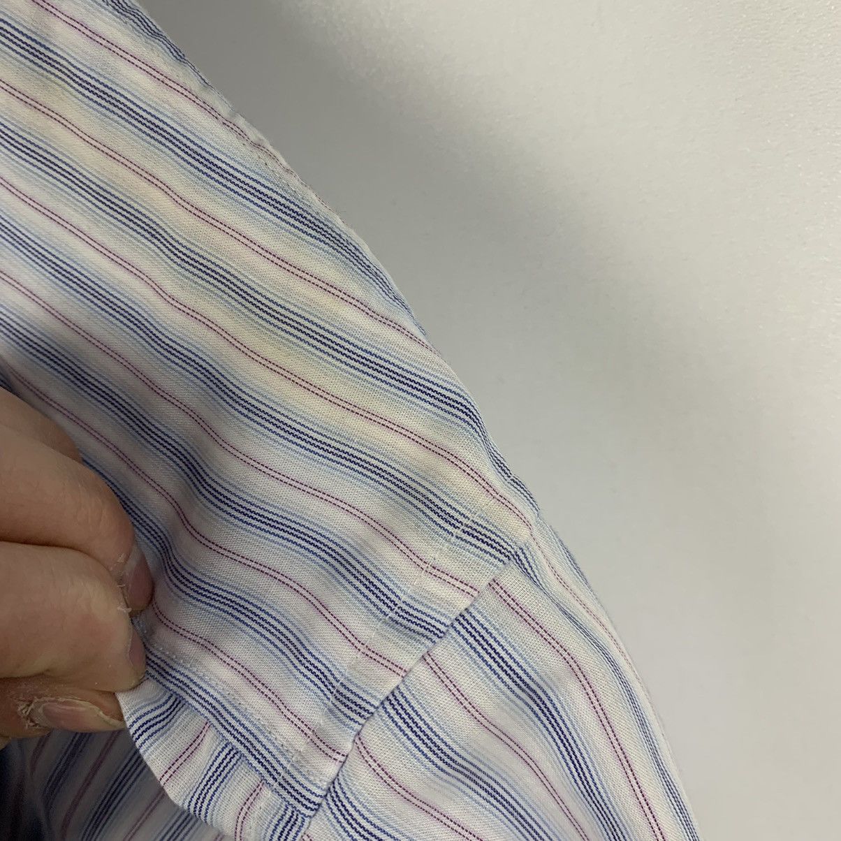 Yves Saint Laurent Vintage Yves Saint Laurent Striped Shirt Short Sleeve Size L Size US L / EU 52-54 / 3 - 16 Thumbnail