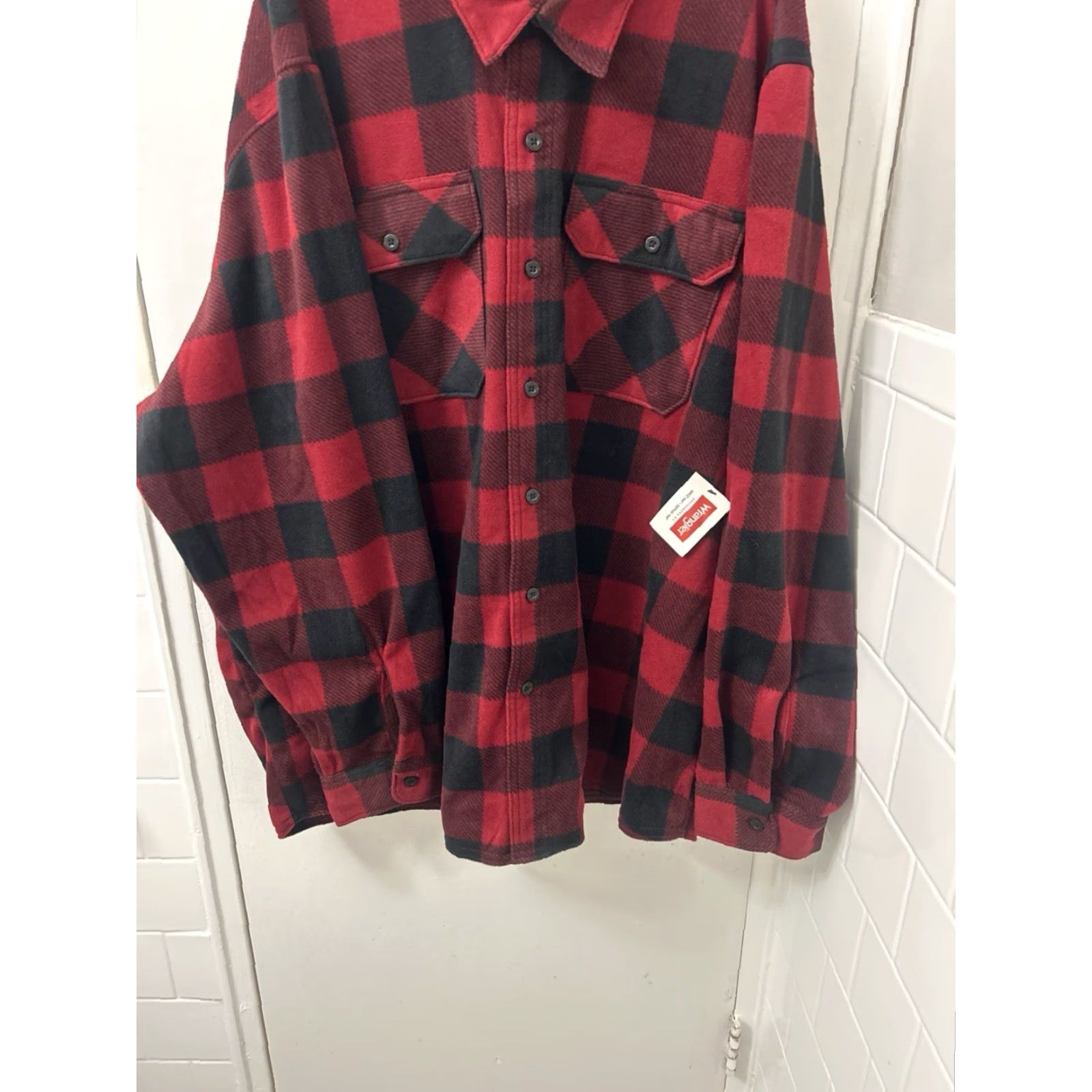 Wrangler VINTAGE: No Wrangler Shirt Mens 3XL Fleece Red Black Buffalo Plaid Long Sleeve Button-Up Collared Pocketed Casual Workwear Size US XXL / EU 58 / 5 - 3 Thumbnail