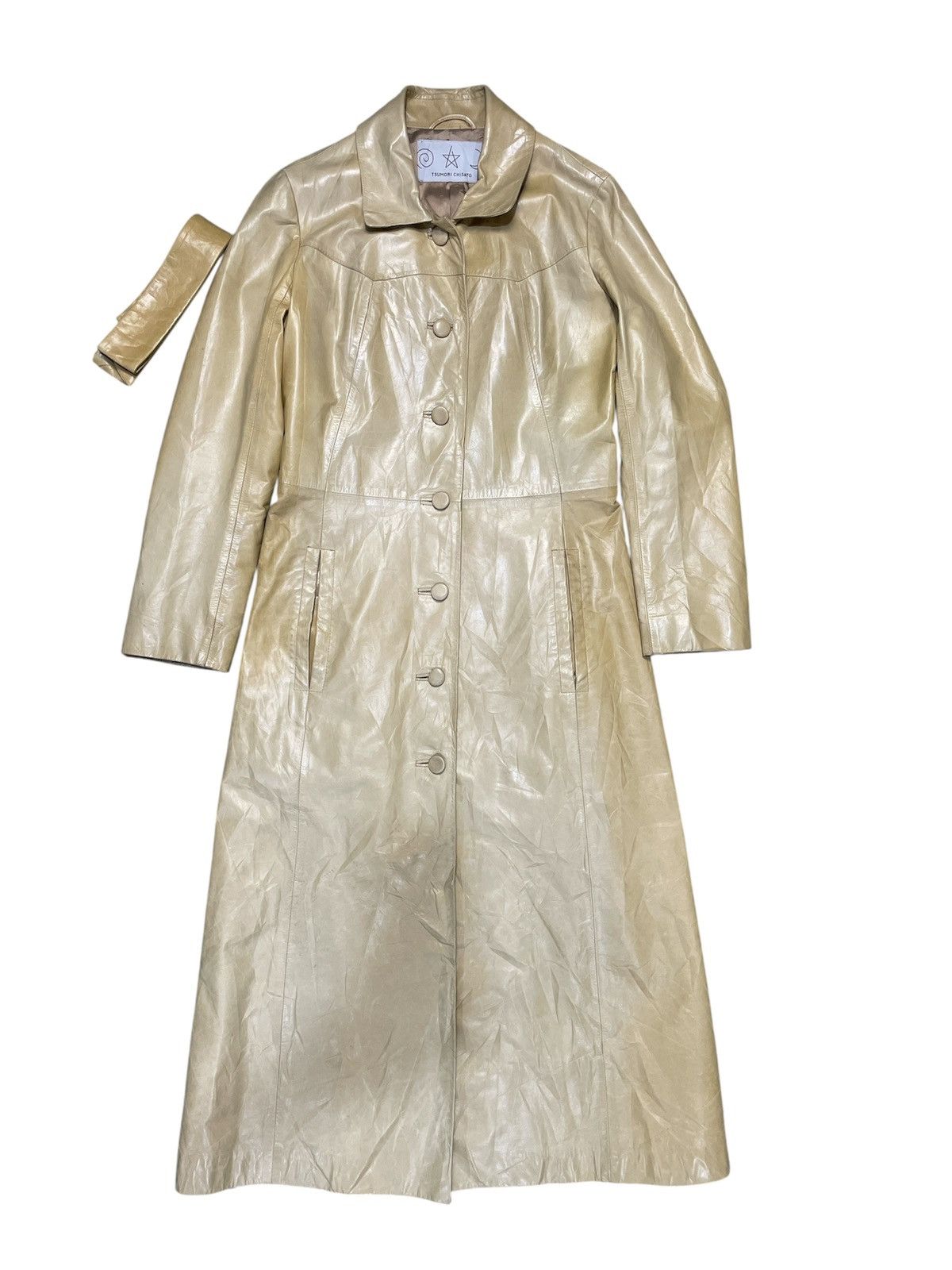 Tsumori Chisato Issey Miyake by Tsumori Chisato Leather Long Coat Size S / US 4 / IT 40 - 1 Thumbnail