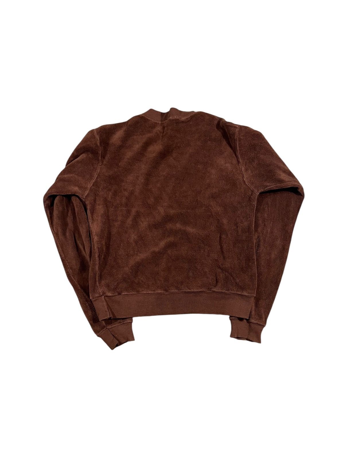Vintage Vintage 60s Brown Velour Sweatshirt Size S / US 4 / IT 40 - 2 Thumbnail