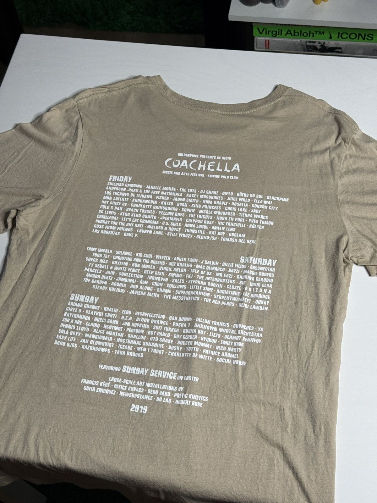 Coachella Coachella Music Festival 2019 Tee “Tan” [L] PREOWNED Size US L / EU 52-54 / 3 - 2 Thumbnail