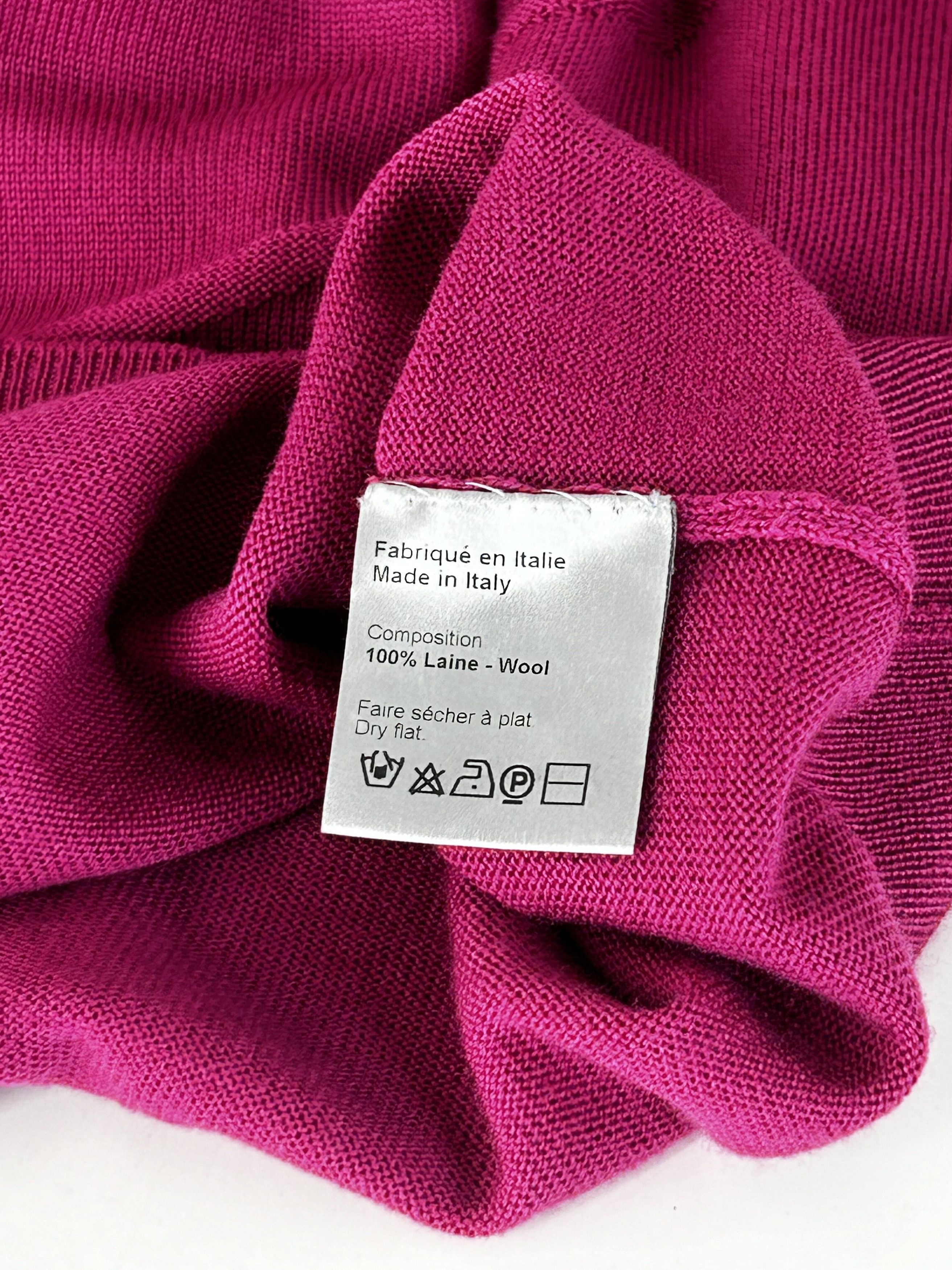 Dior DIOR HOMME FUSCHIA CUT & SEW PANLE V-NECK KNITWEAR Size US M / EU 48-50 / 2 - 5 Thumbnail
