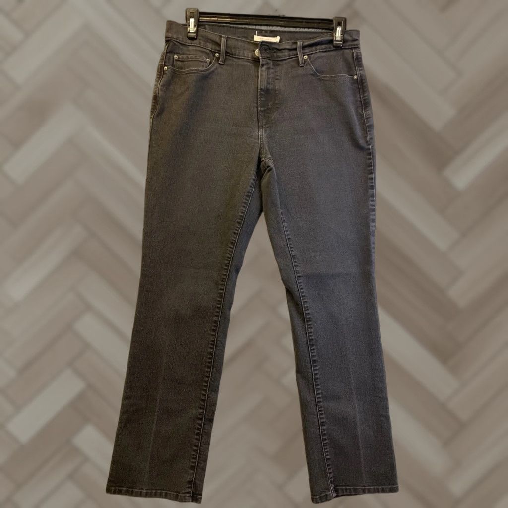 CO Levi Strauss & Co jeans 505 boot Black W30xL30 Women’s Mid Rise Cotton Denim Jeans Size 30" / US 8 / IT 44 - 1 Thumbnail
