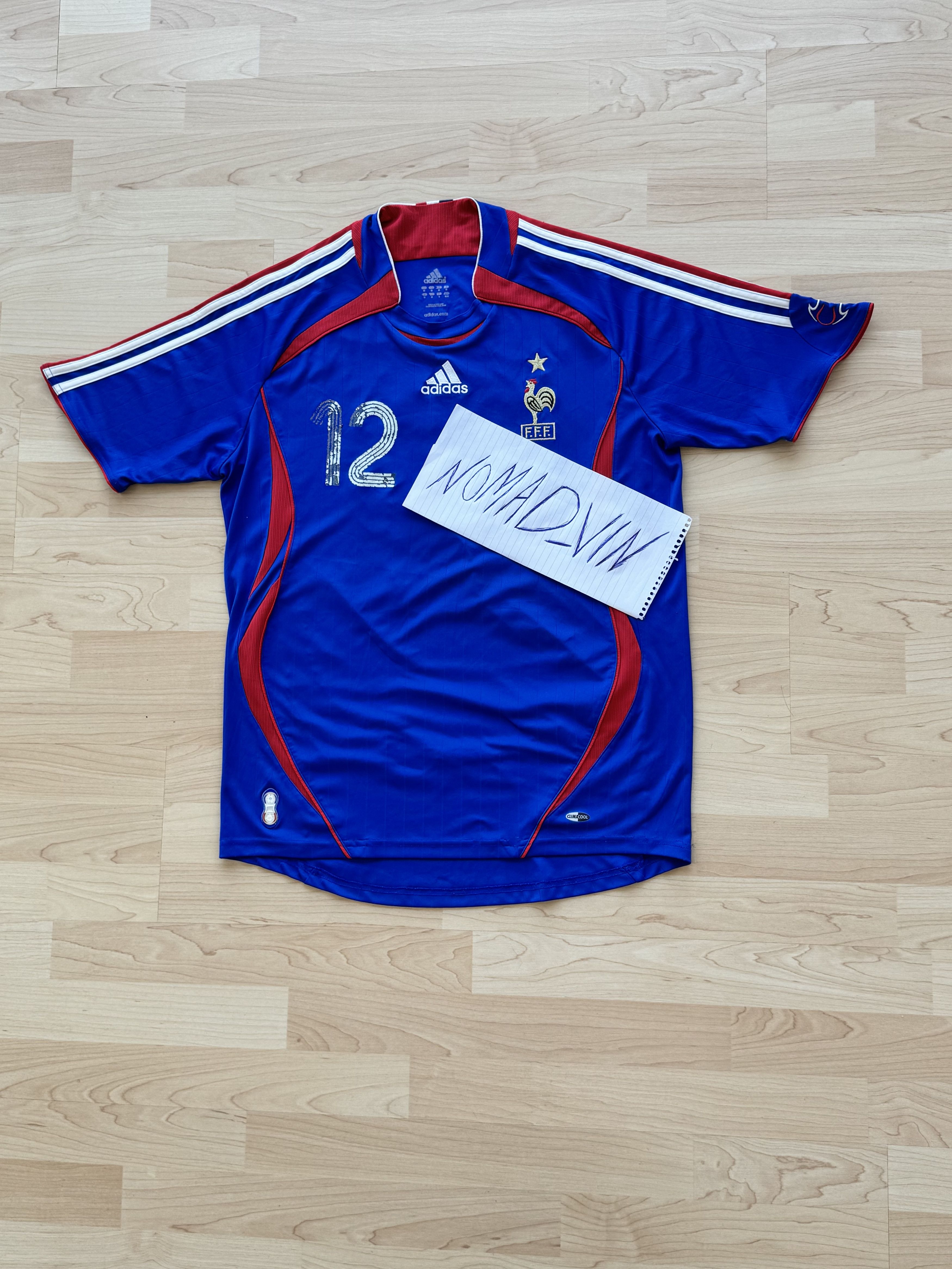 Adidas Football shirt soccer FC France Home 2006/2007 Size US M / EU 48-50 / 2 - 14 Thumbnail