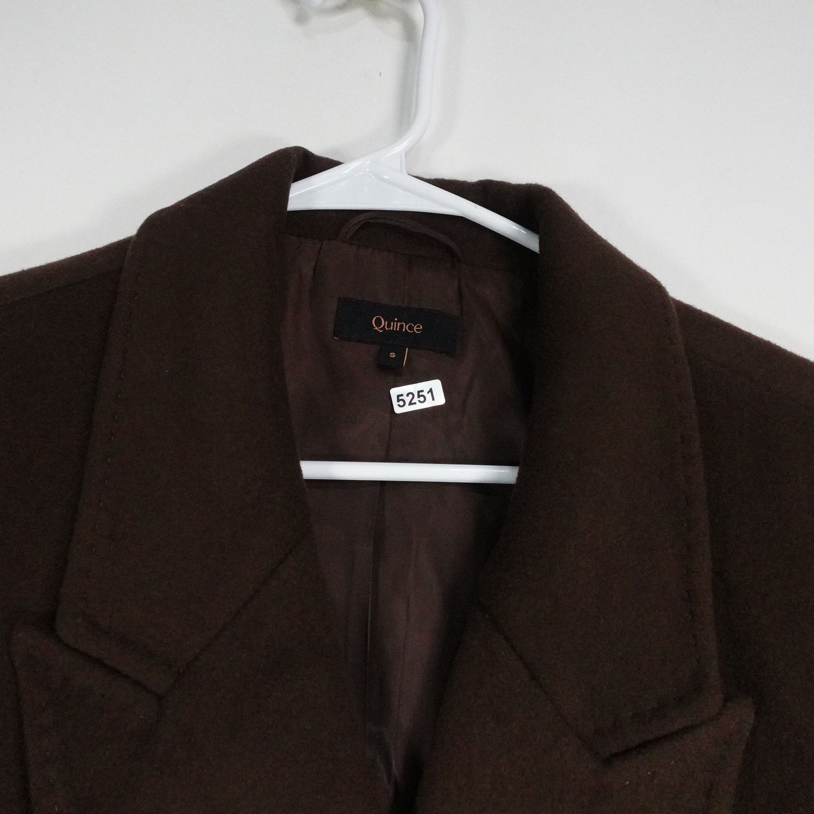 Quince NWOT Quince Small Italian Wool Double Breasted Coat Brown Size S / US 4 / IT 40 - 4 Thumbnail