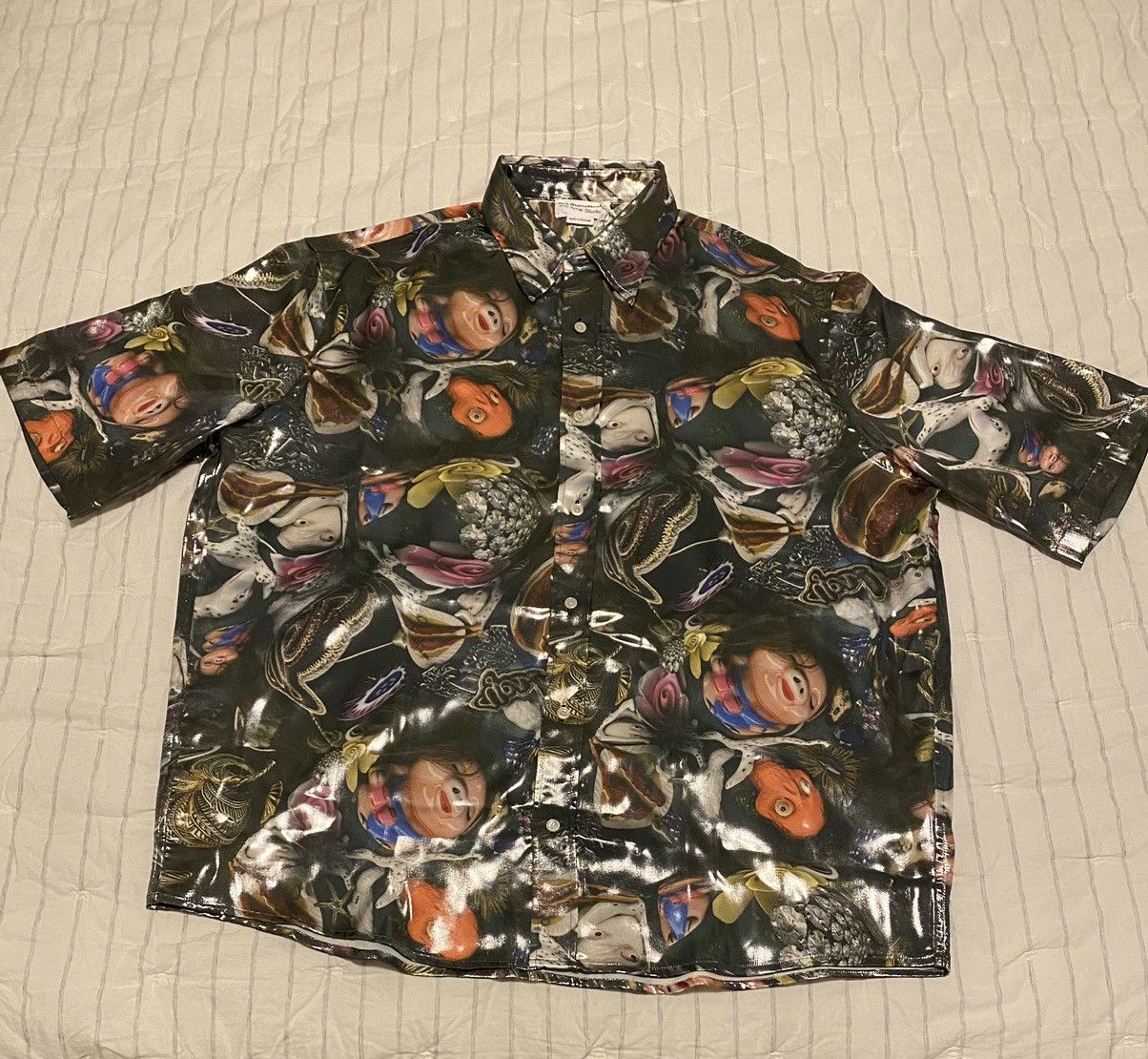 Acne Studios Acne Studios Printed Lamé Shirt 52 NWT Size US XL / EU 56 / 4 - 3 Thumbnail