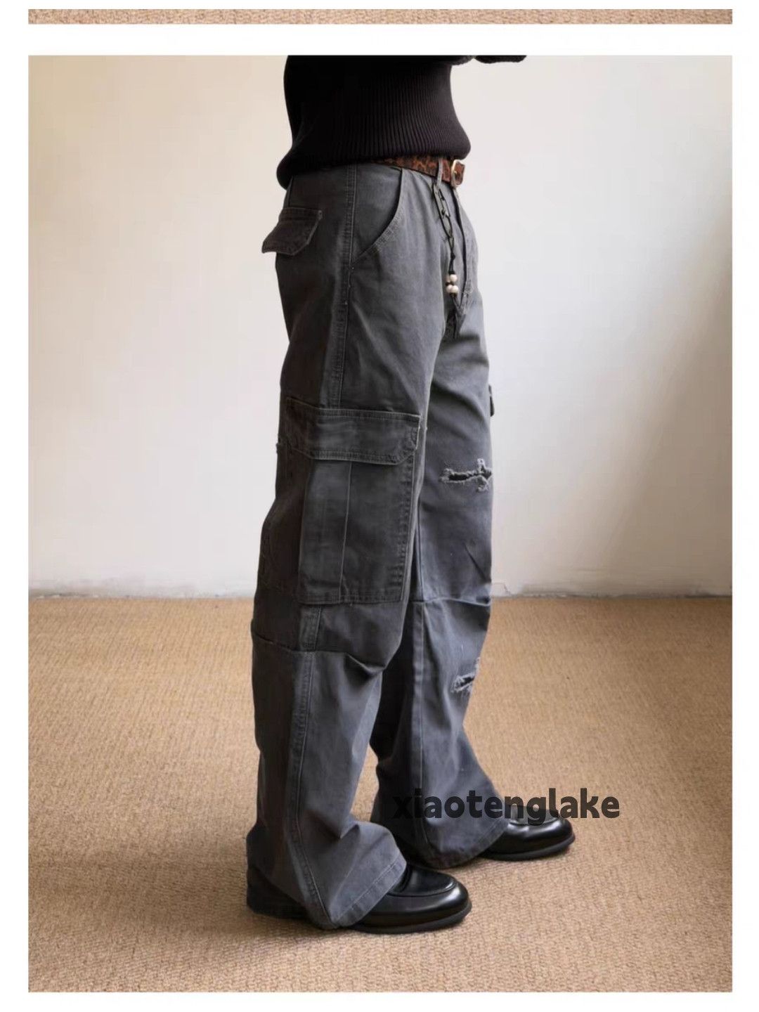 Vintage zx vintage washed faded loose baggy cargo pants Size US 32 / EU 48 - 4 Thumbnail