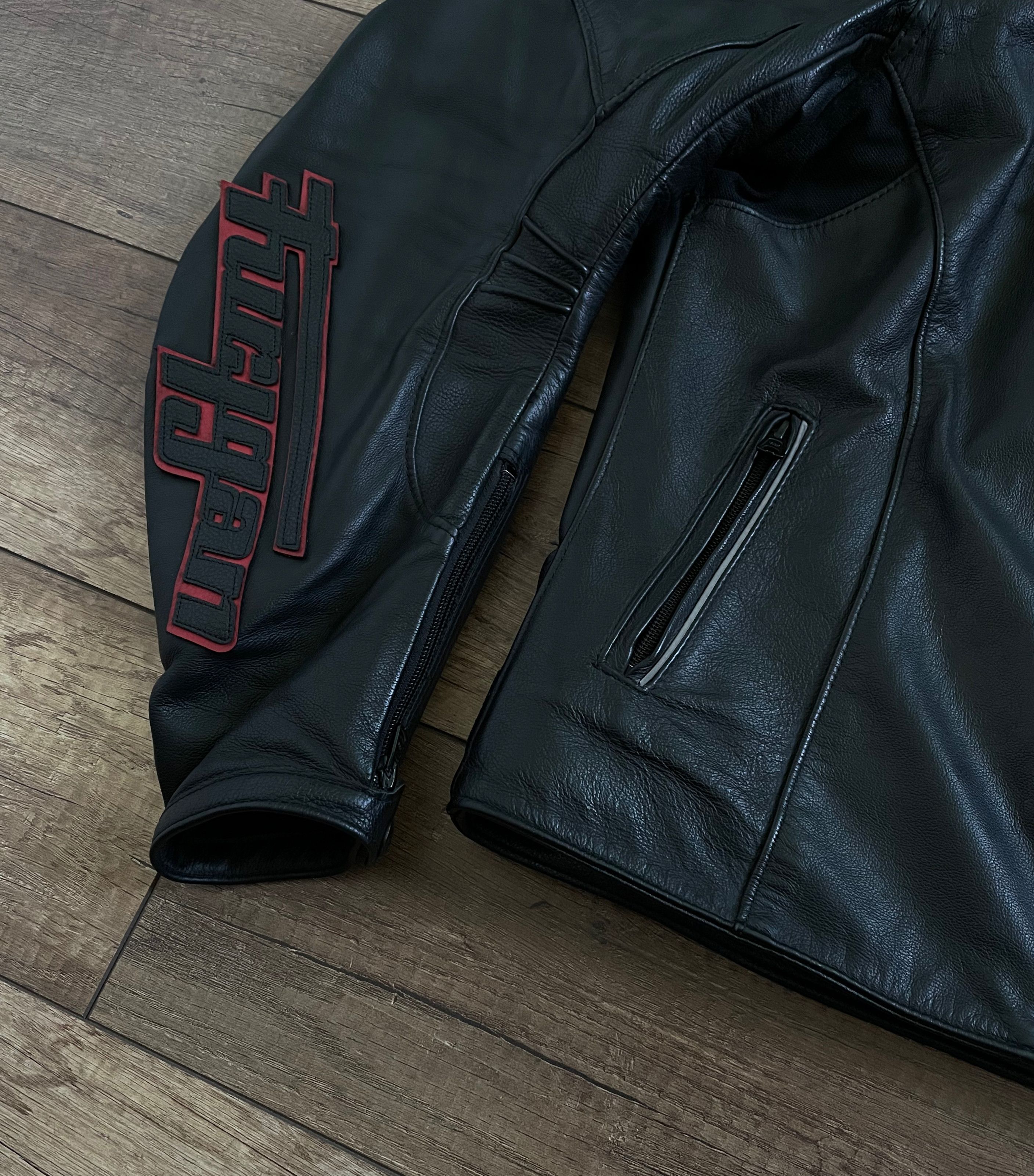 Harley Davidson Furygan Black Leather Biker Moto Jacket Size US L / EU 52-54 / 3 - 4 Thumbnail