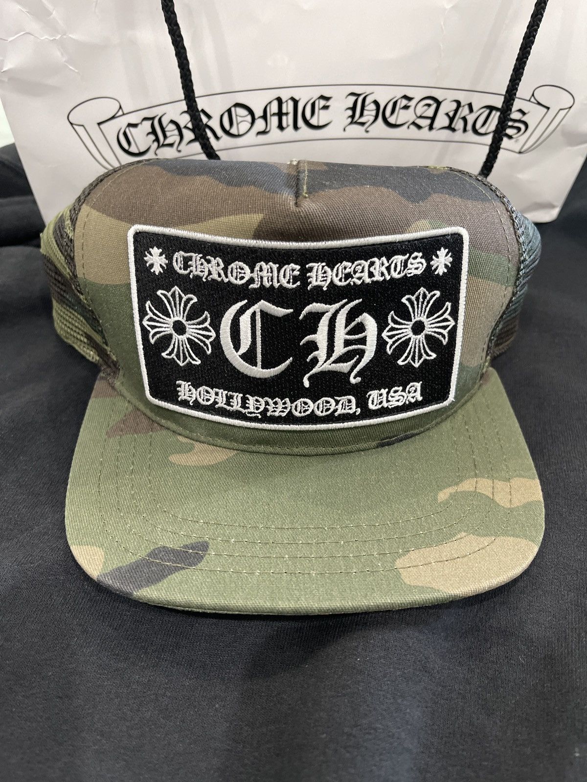 image of Chrome Hearts Chrom Hearts Hat in Green, Men's