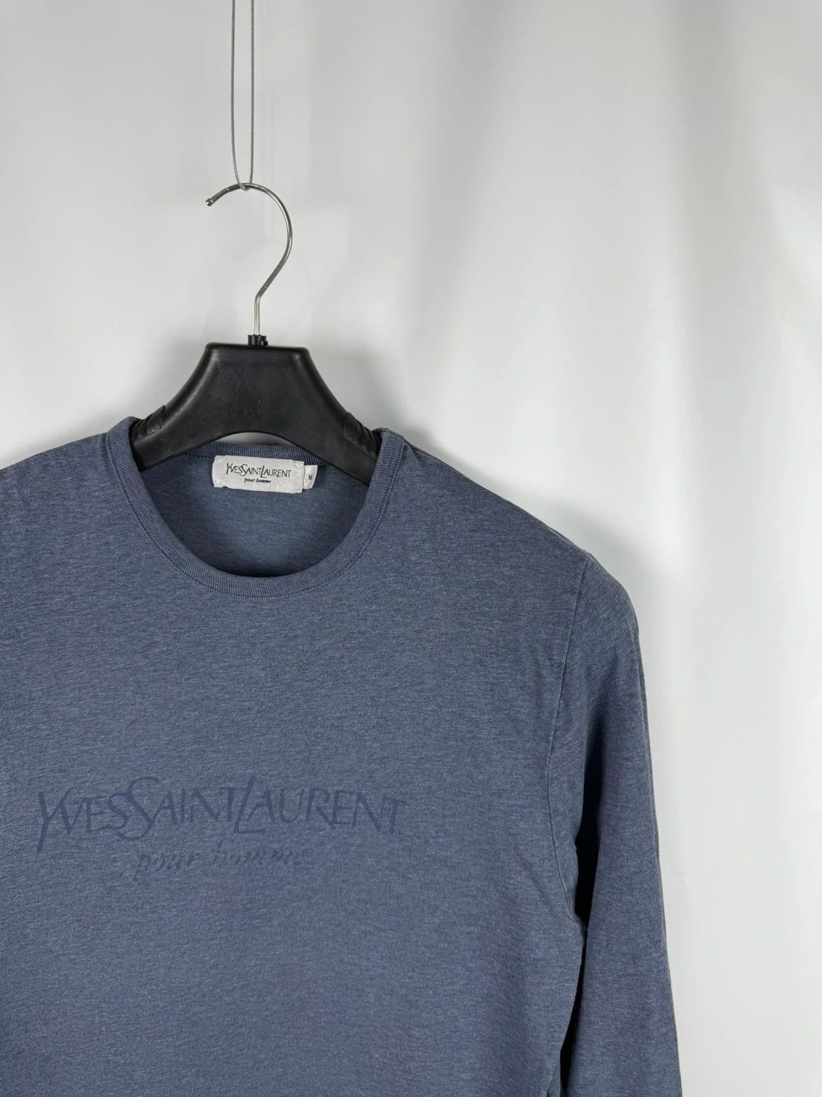 Yves Saint Laurent Yves Saint Laurent Big Logo Longsleeve Vintage size M Size US M / EU 48-50 / 2 - 2 Thumbnail