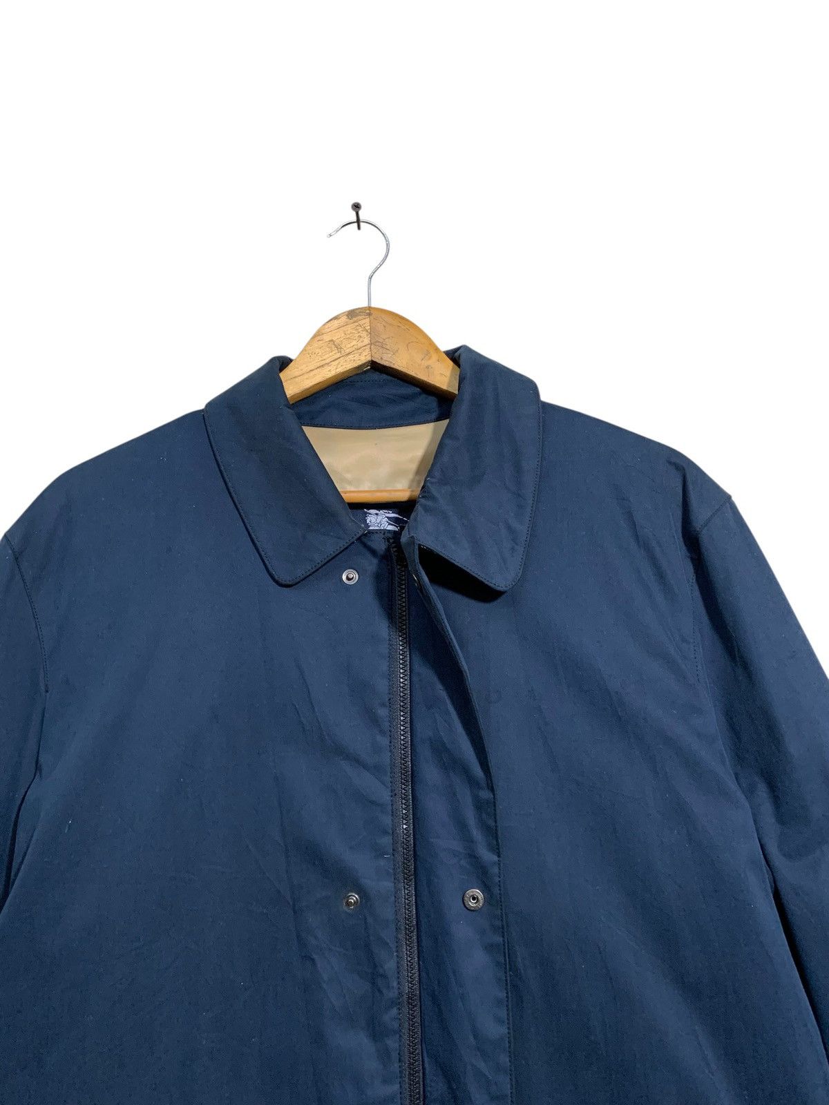 Burberry 🔥BURBERRY SPAIN NAVY WAXED JACKETS WOOL LINED Size US L / EU 52-54 / 3 - 7 Thumbnail