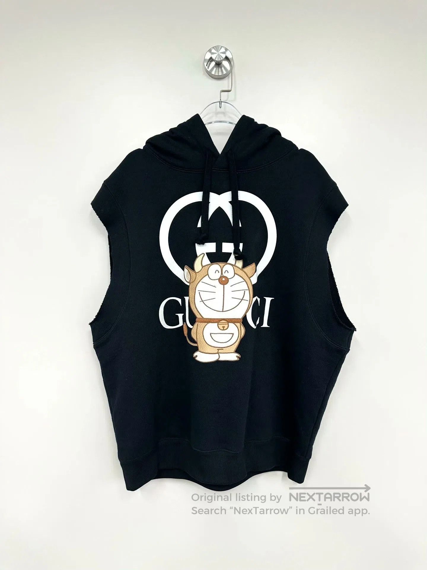 Gucci Gucci x Doraemon Black Sleeveless Hoodie. Size XS / US 0-2 / IT 36-38 - 1 Thumbnail